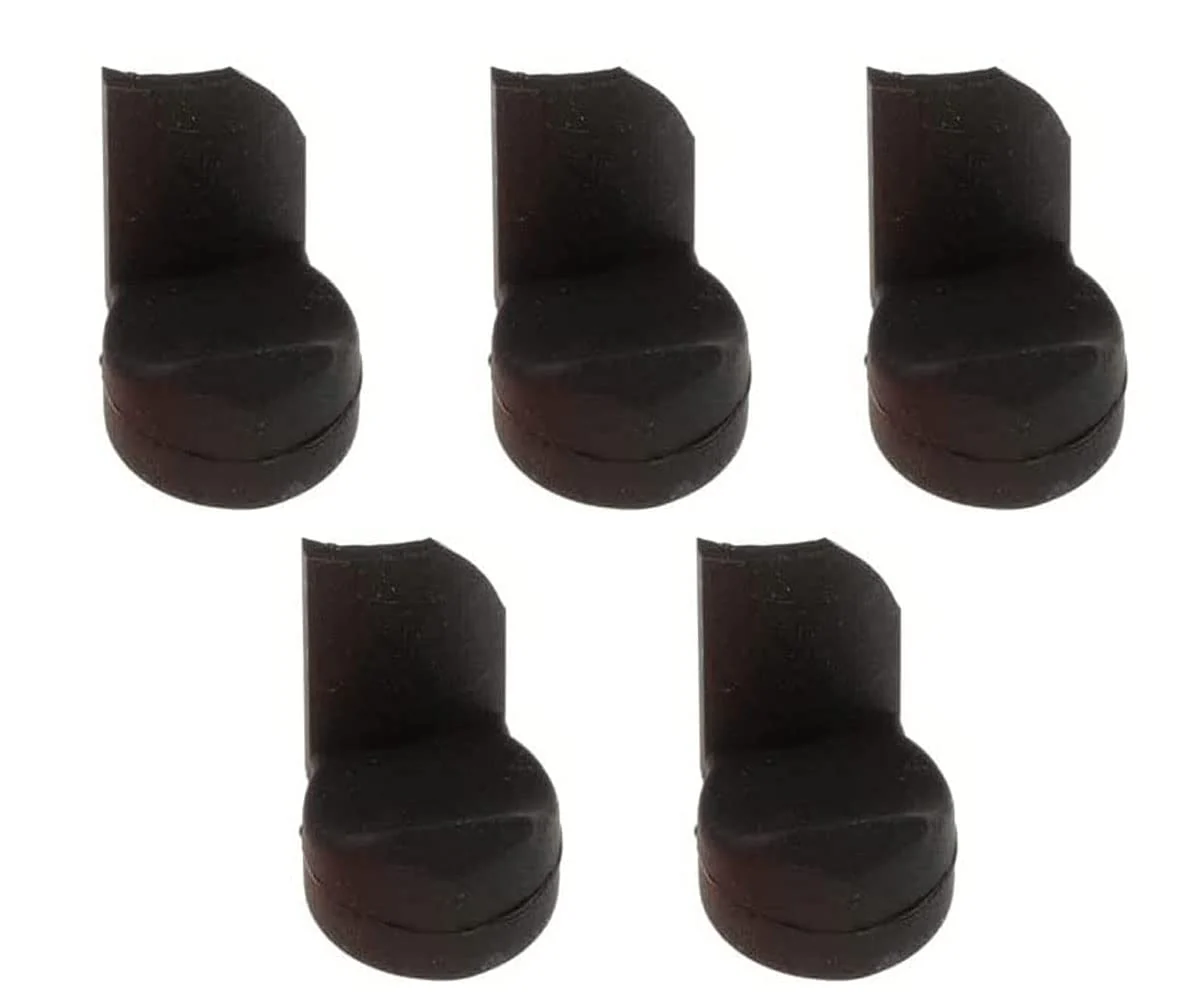 Pack of 5 Soft Silicone Clarinet Oboe Thumb Rest Cushion Thumb Protector for Woodwind Instrument (Black) Black