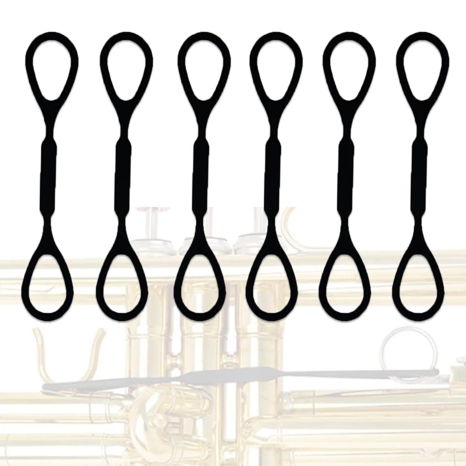 Pack of 6 Trumpet Slide Stoppers, Silicone Trumpet Slide Stopper, Trumpet Accessory Universal Fit for Yamaha, Bach, Conn, King Trumpets, Brass Instrument Accessory for Protection & Stability