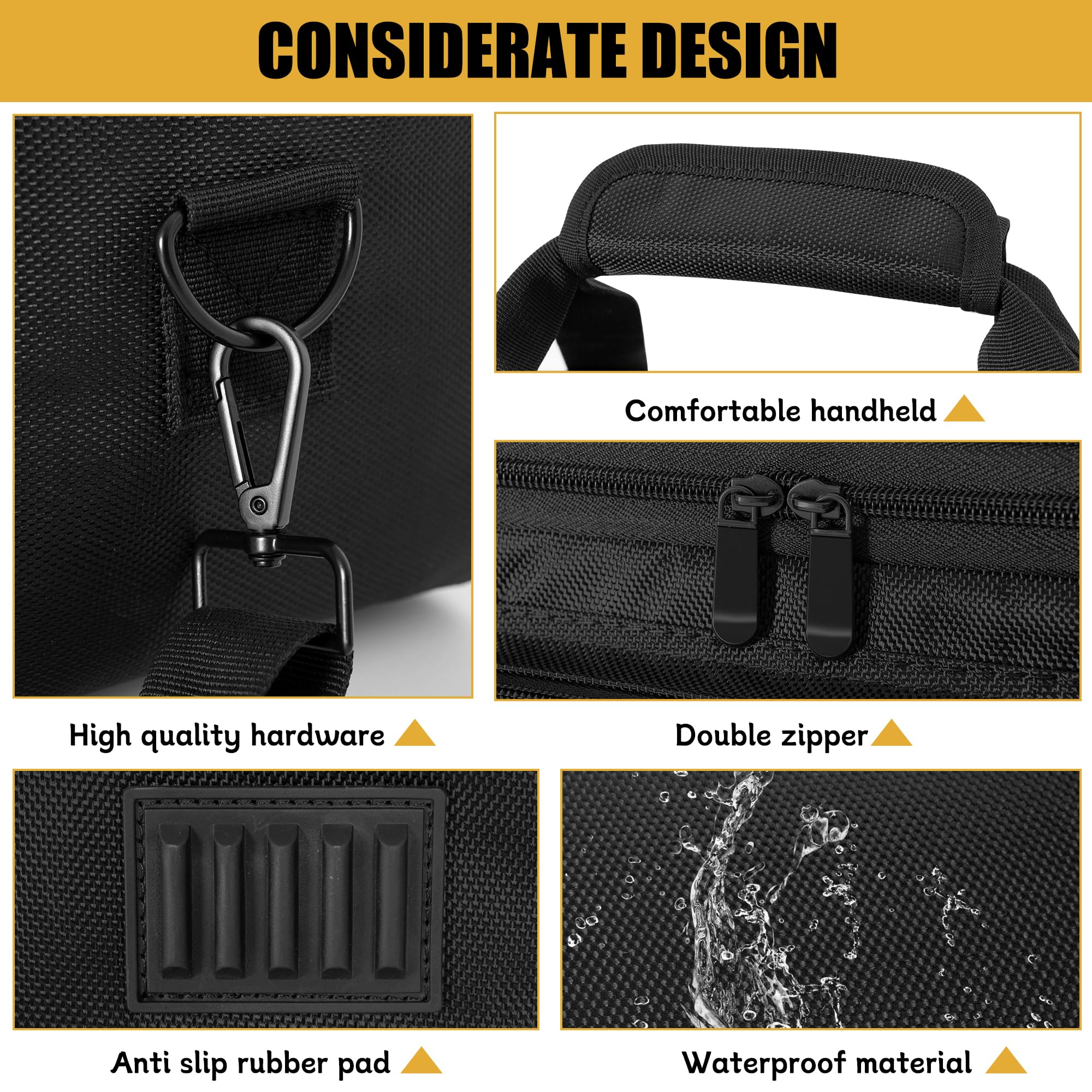 Padded Mixer Carry Bag Fits Behringer X-AIR Series Mixers( XR12,XR16,XR18), L 14.6" x W 7.5" x H 6.7" Black - Image 4