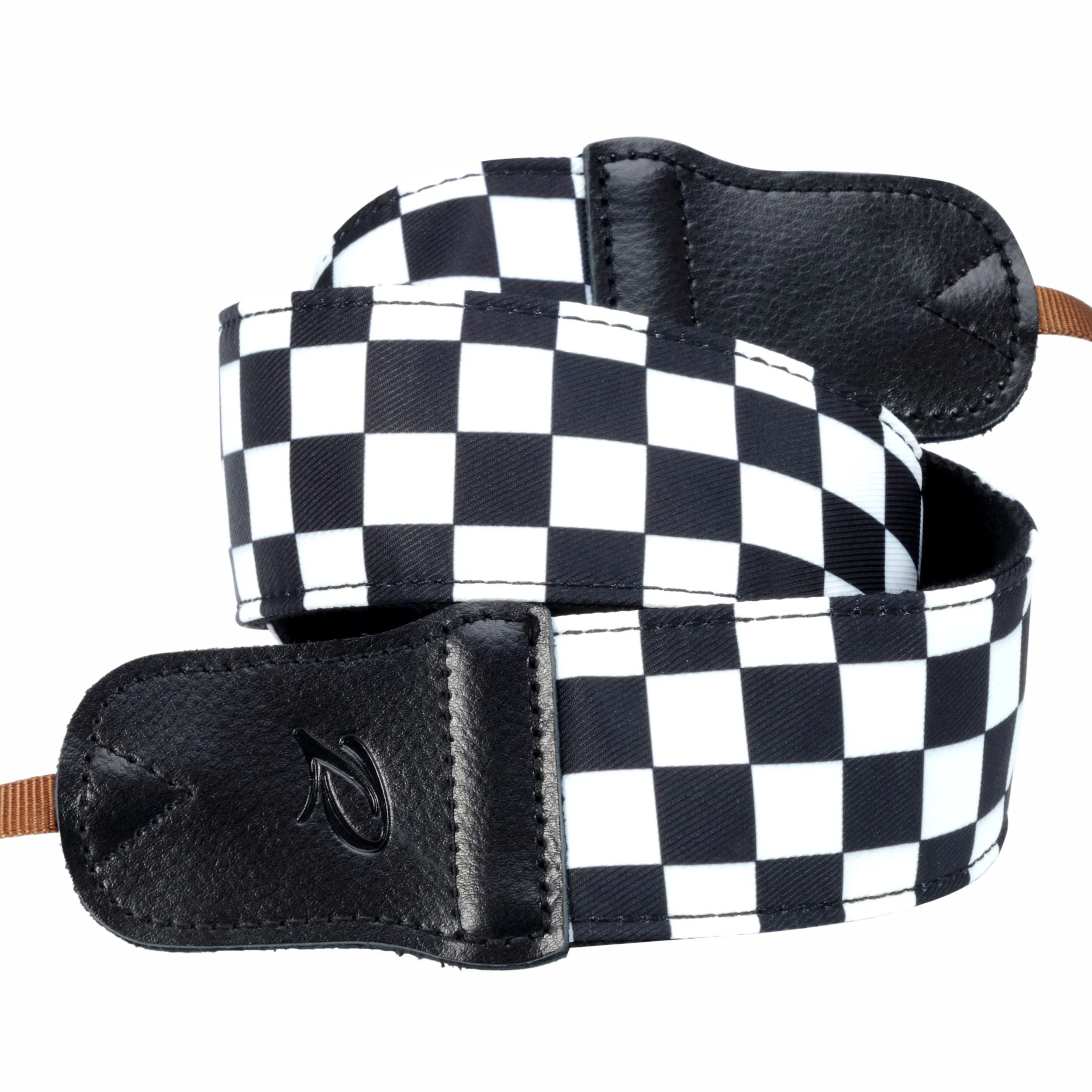 Padwa Lifestyle Black and White Plaid Camera Strap - 2" Wide Double Layer Cowhide Head,Cotton Camera Shoulder Straps,Grid Pattern Adjustable Camera Neck Strap for all Cameras,Gift for Photographers K# - Black and White Plaid - Image 7