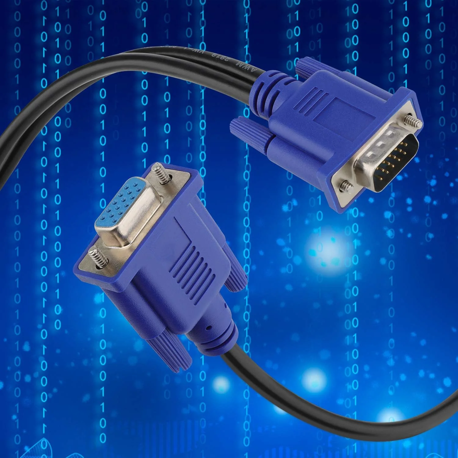 PASOW VGA Splitter Cable 1080P Dual VGA Monitor Y Cable 1 Male to 2 Female Adapter Cable Only for Screen Duplication - 1.5 Feet (No Screen Extension) - Only Work for Identical Monitor male to female 1.5 feet - Image 6
