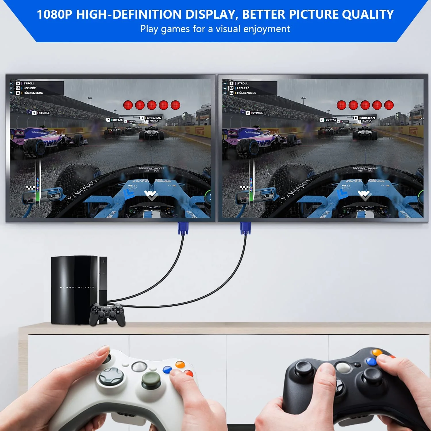PASOW VGA Splitter Cable Dual Monitor Y Adapter Video Cord 1 Male to 2 Male Screen Duplication Support 1080P Full HD for projectors, HDTVs, Monitors (5ft) 5ft - Image 7
