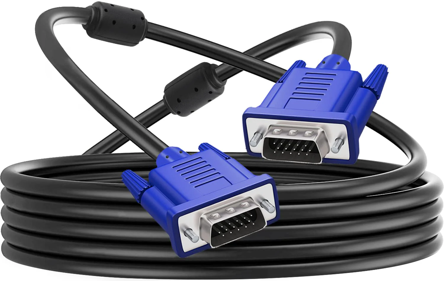 PASOW VGA to VGA Monitor Cable HD15 Male to Male for TV Computer Projector (15 Feet) 15 Feet