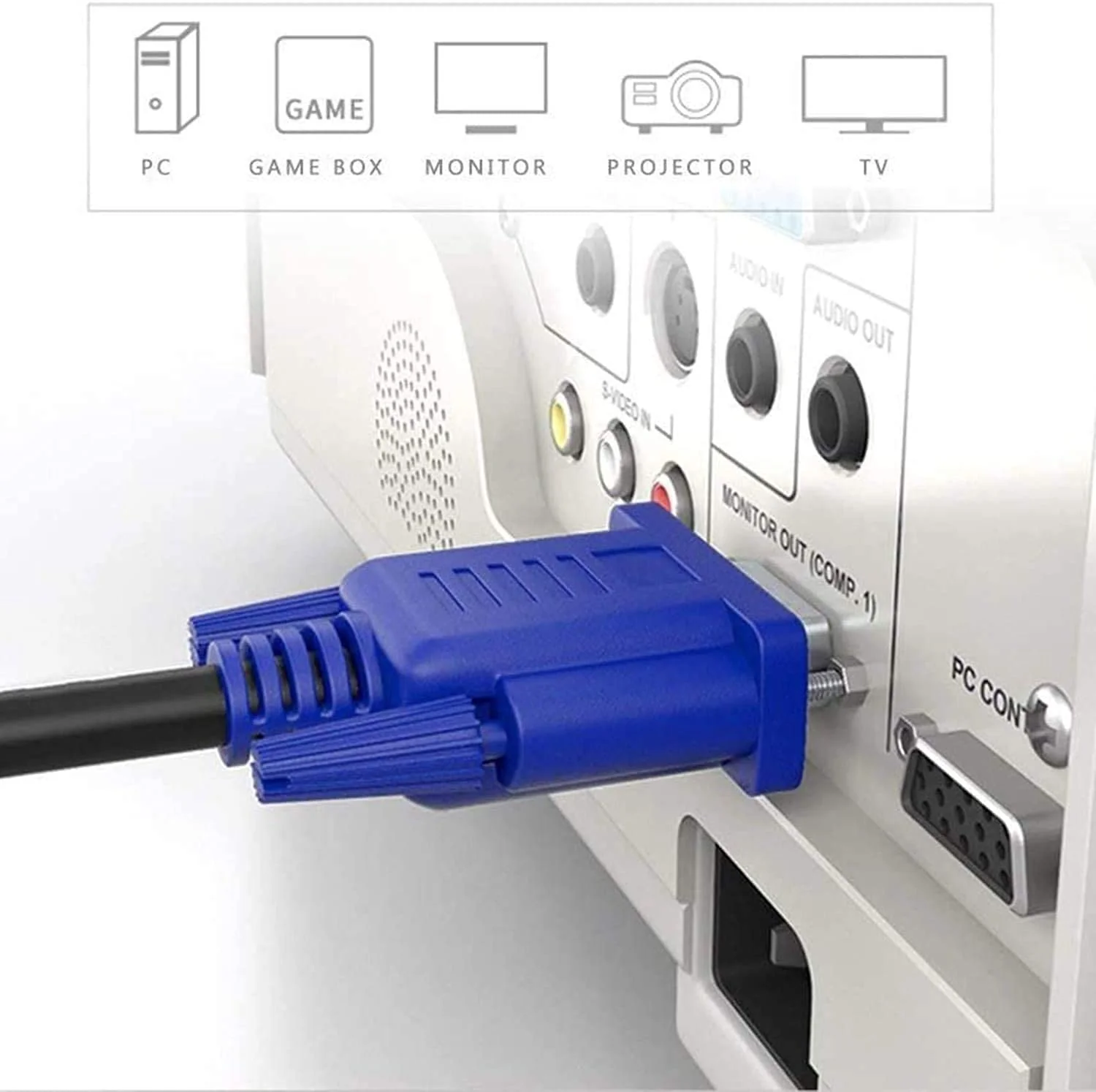PASOW VGA to VGA Monitor Cable HD15 Male to Male for TV Computer Projector (15 Feet) 15 Feet - Image 3