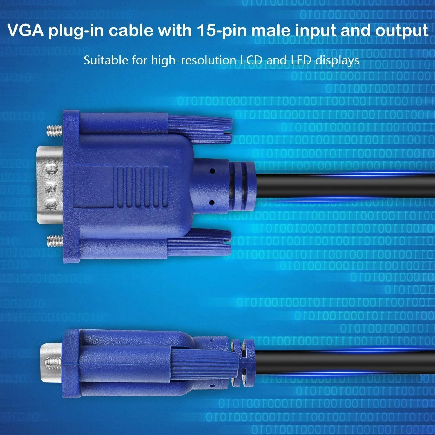PASOW VGA to VGA Monitor Cable HD15 Male to Male for TV Computer Projector (15 Feet) 15 Feet - Image 5