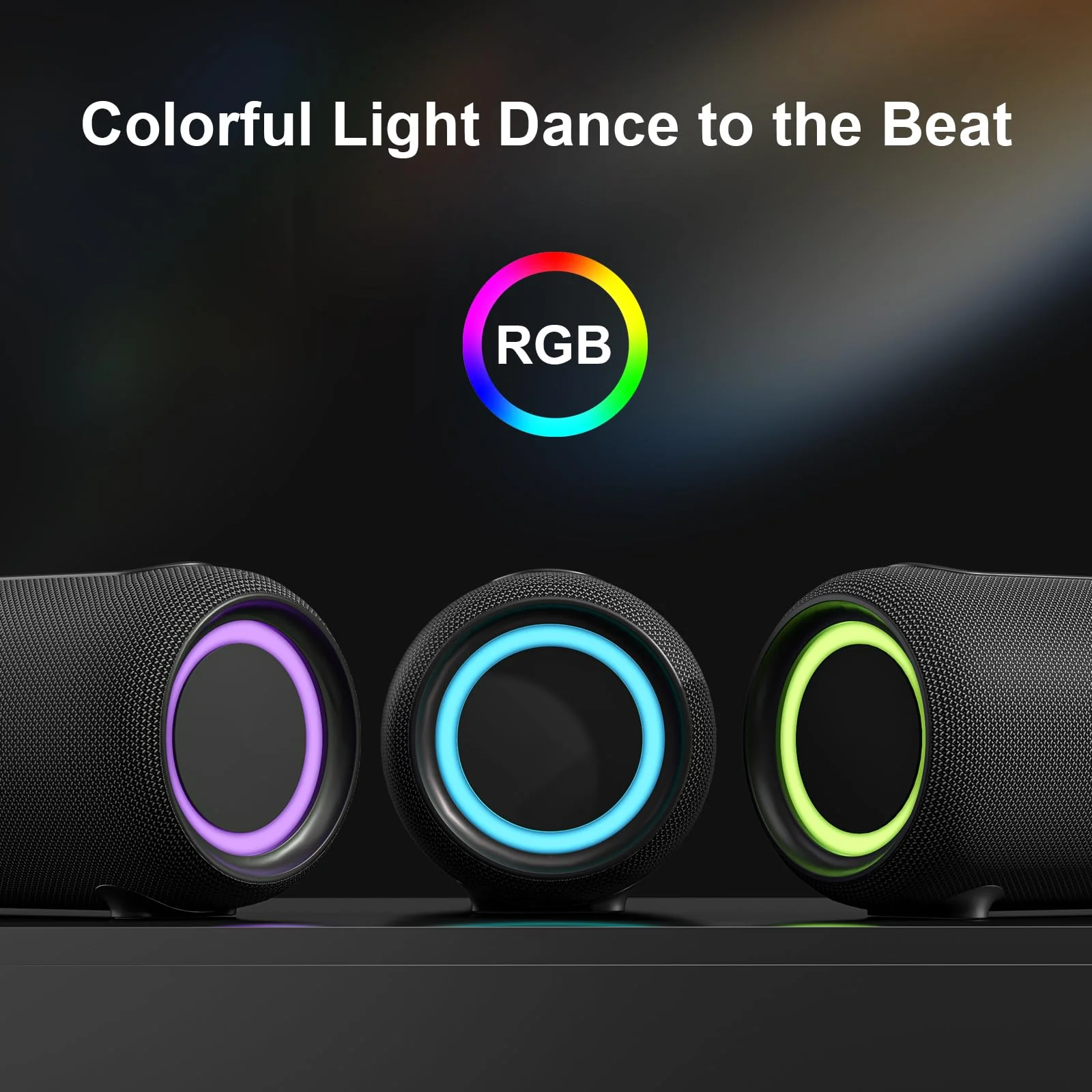 Passau Portable Bluetooth Speakers 40W Peak Loud Stereo Sound, Passive Radiators-Deep Bass, 20H Playtime, Adjustable Strap, Bluetooth 5.3, IPX5 Wireless Speaker with RGB Lights for Indoor Outdoor - Image 4