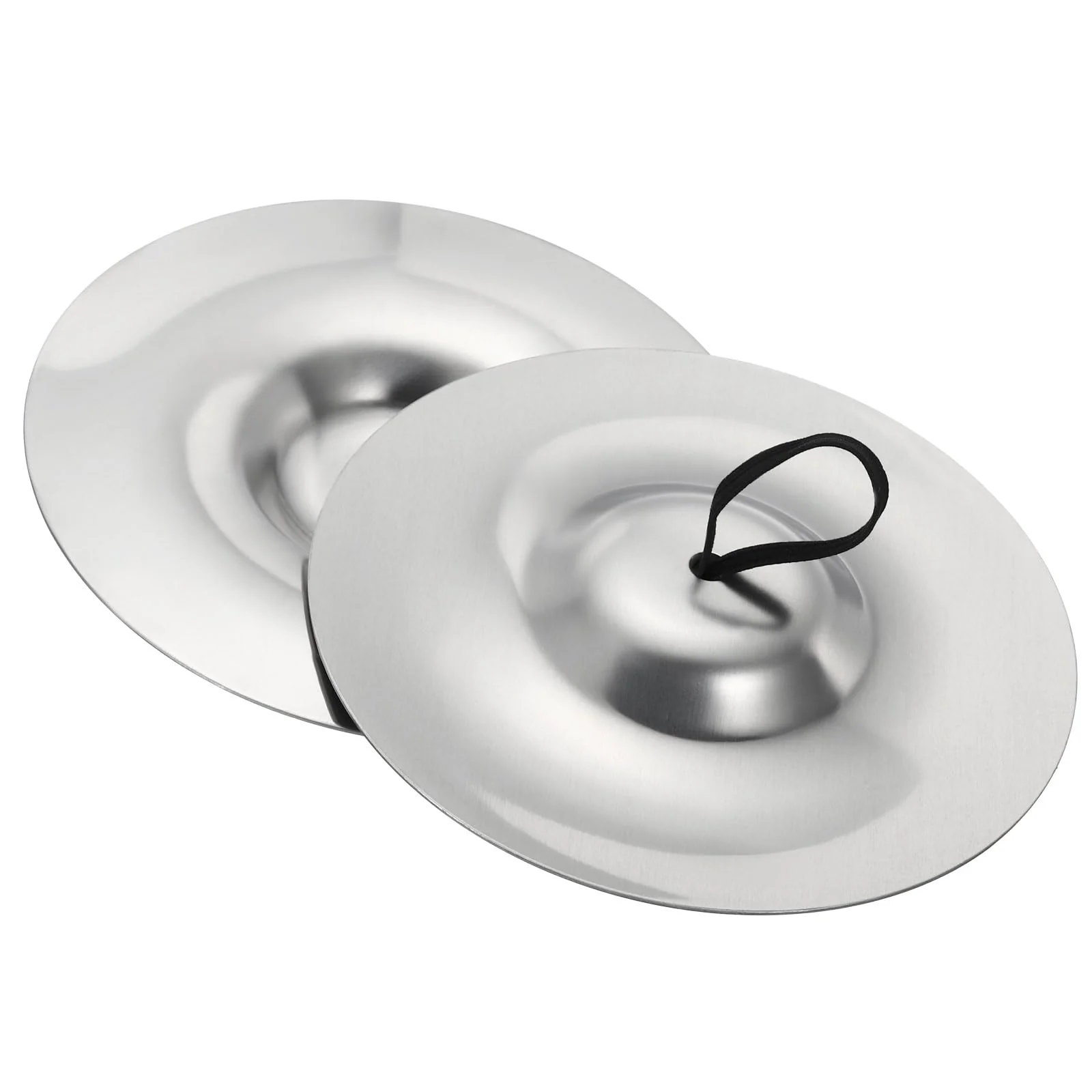 PATIKIL Finger Cymbals, 1 Pair Belly Dancing Finger Zills Brass Hand Cymbals Mini Musical Instrument for Dancer Party 5.11" Silver