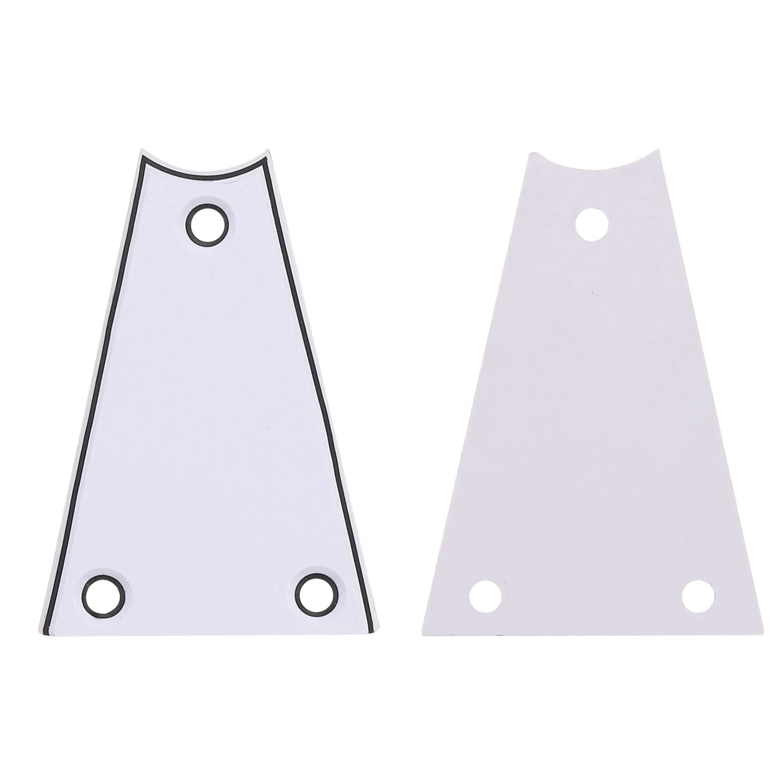 PATIKIL Metal Guitar Rod Cover Plate 3 Ply 3 Holes White for Electric Guitar Bass Accessory 2pcs