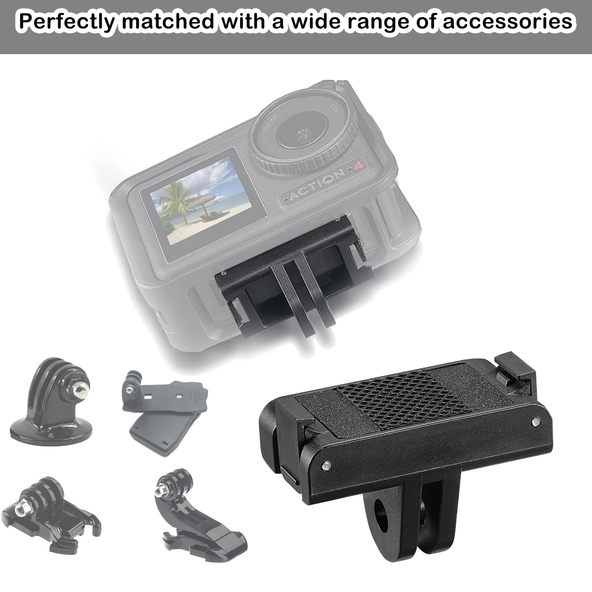PCTC Magnetic Adapter Mount Compatible for DJI Osmo Action 4/3 Quick Release Adapter - DJI Accessories,Attachable Tripod, Selfie, Vlogging - Image 3