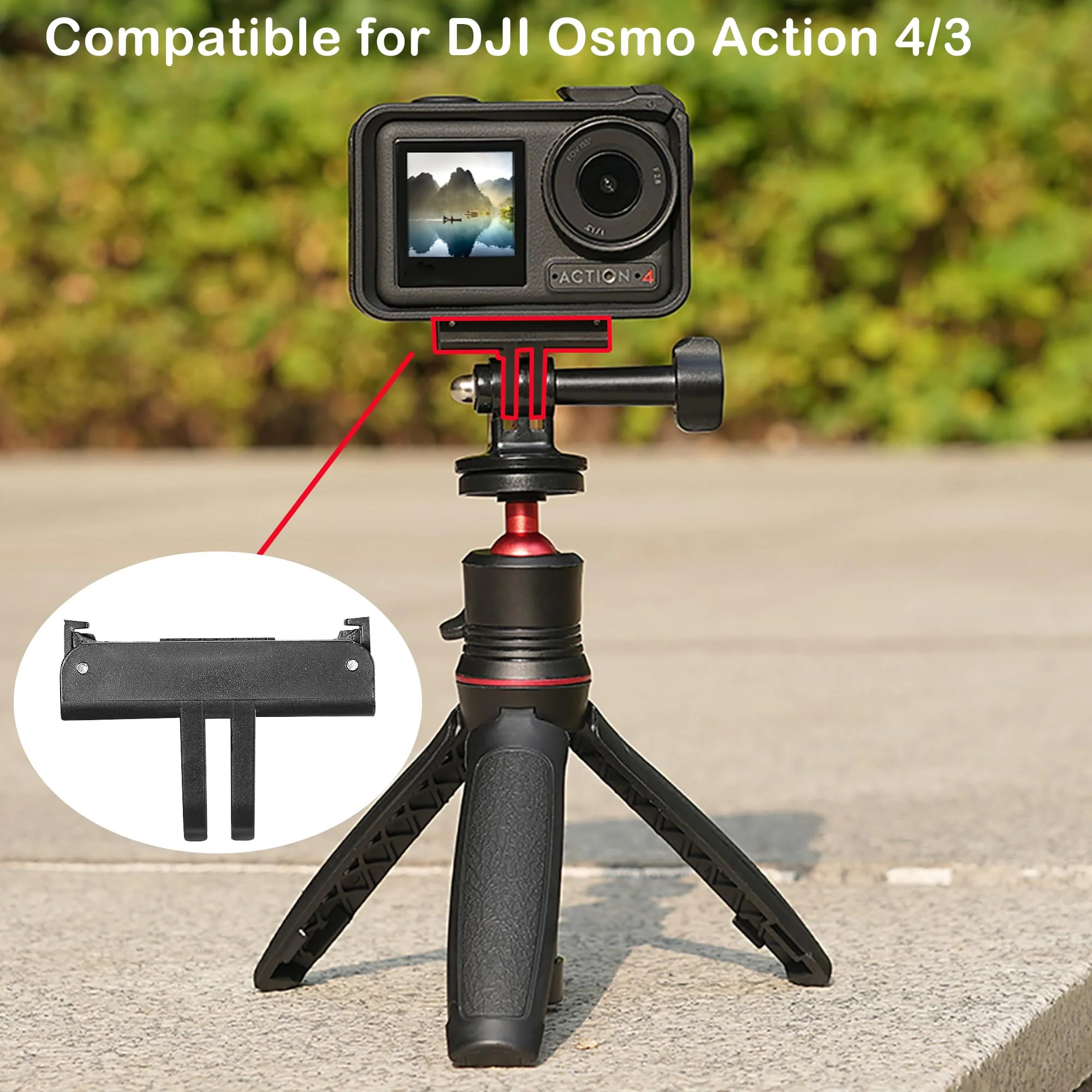 PCTC Magnetic Adapter Mount Compatible for DJI Osmo Action 4/3 Quick Release Adapter - DJI Accessories,Attachable Tripod, Selfie, Vlogging - Image 5