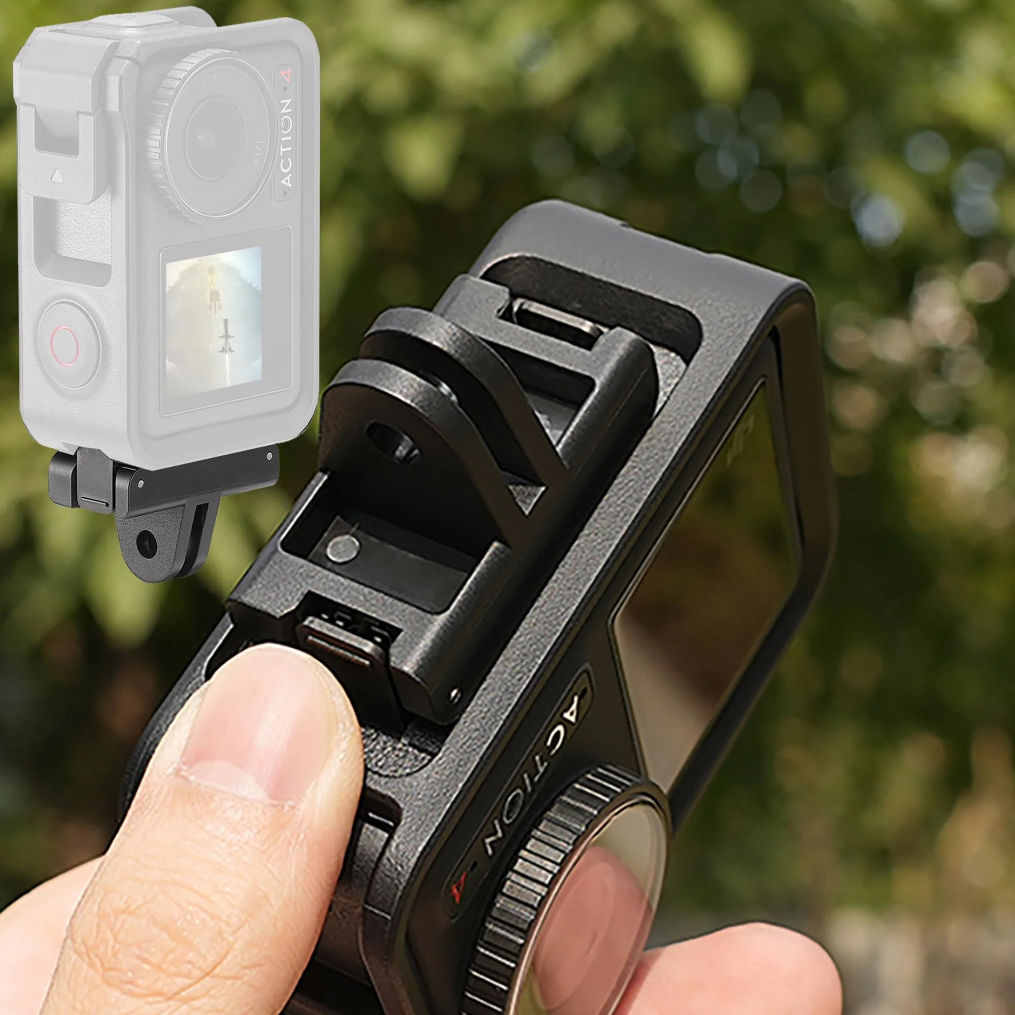 PCTC Magnetic Adapter Mount Compatible for DJI Osmo Action 4/3 Quick Release Adapter - DJI Accessories,Attachable Tripod, Selfie, Vlogging - Image 6