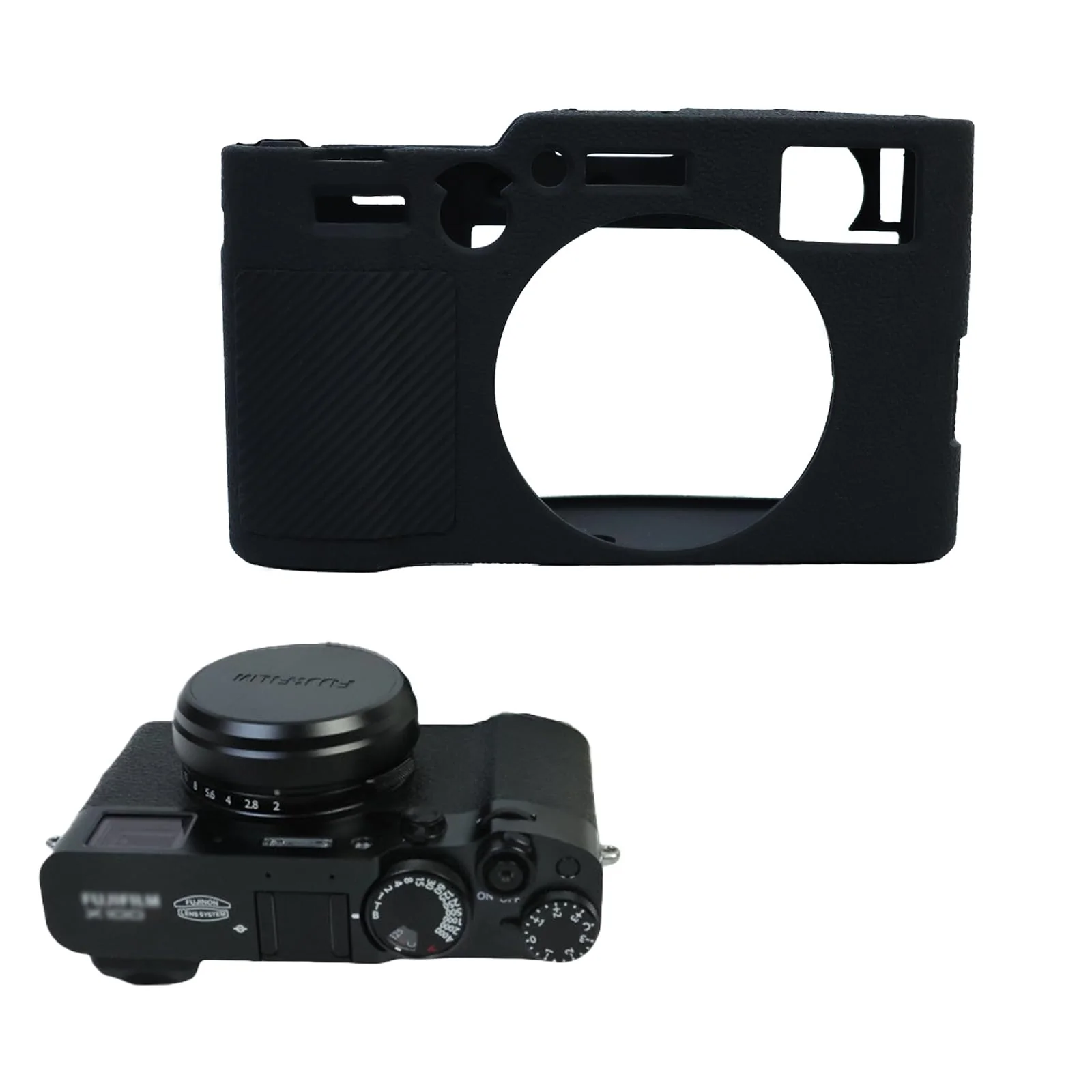 PCTC Silicone Case for Fuji X100 VI Camera,Accessories Compatible for Fuji X100 VI, Anti-Scratch Case for Fujifilm X100VI Camera(Black) - Image 7