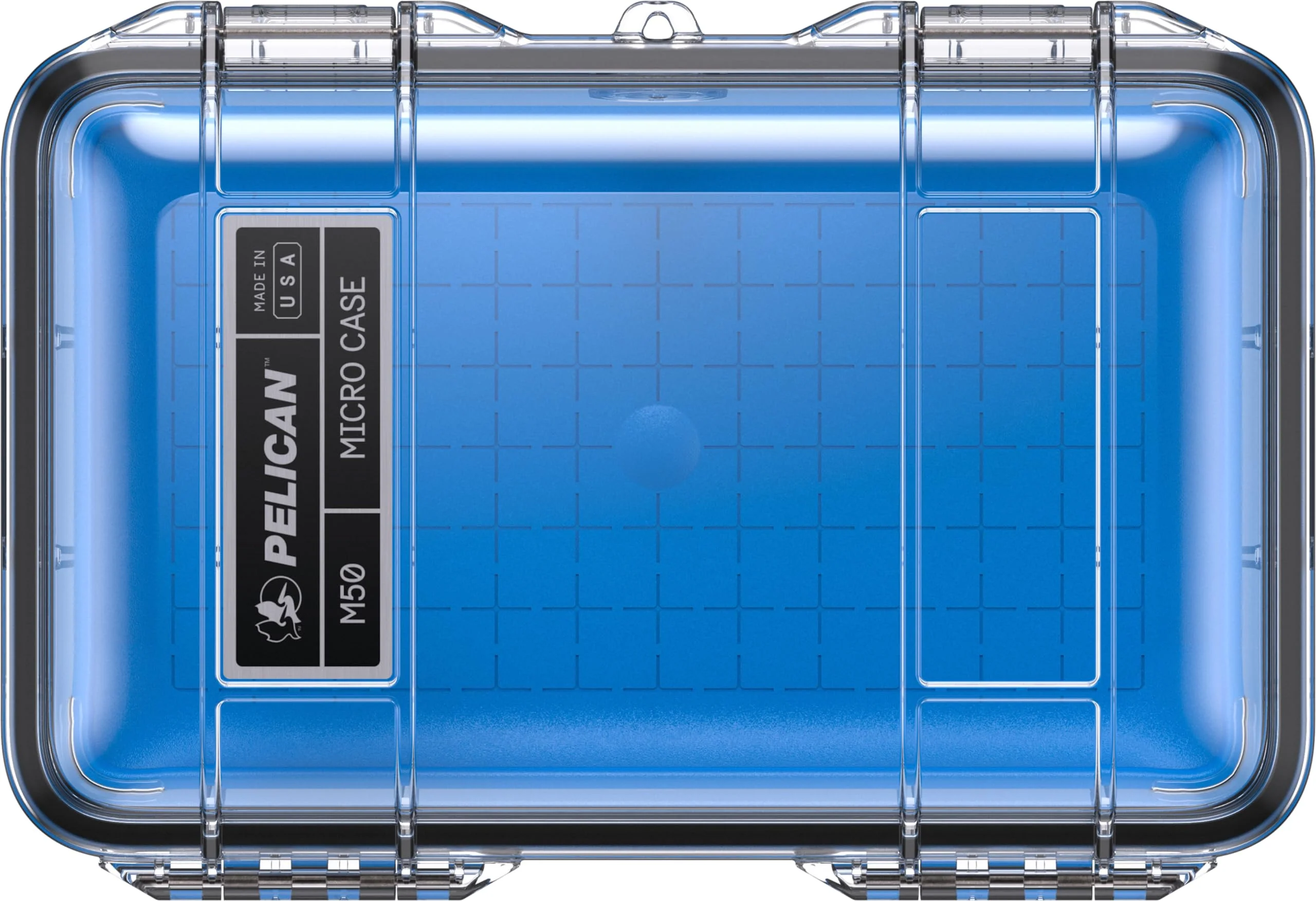 Pelican M50 Micro Case - Waterproof Case (Dry Box, Field Box) for iPhone, GoPro, Camera, Camping, Fishing, Hiking, Kayak, Beach and More (Blue/Clear) Blue/Clear - Image 3