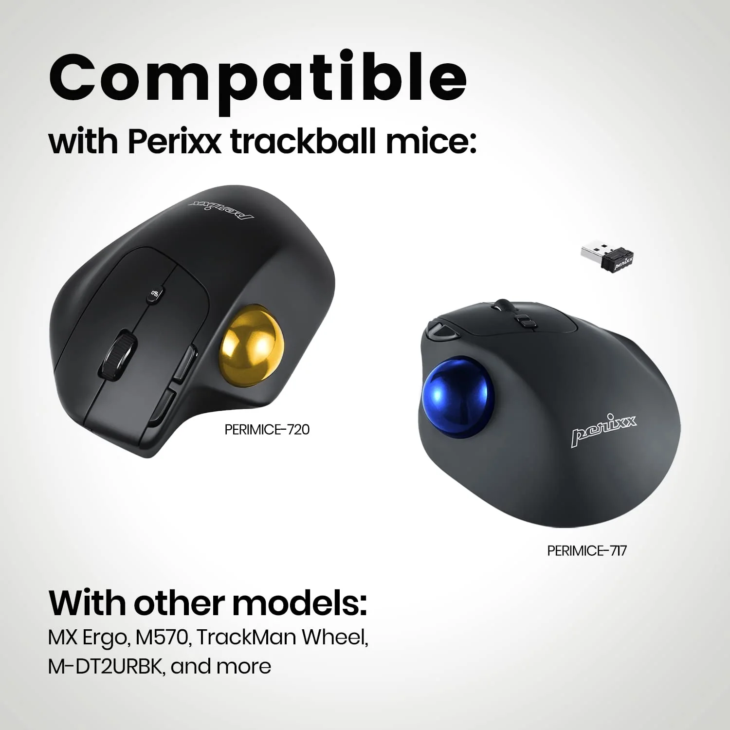 Perixx PERIPRO-303X2B 1.34 Inches Trackball 2 pcs Pack - Replacement Ball for M570, M575, PERIMICE-517/520/717/720, and Other 1.34inches Trackball Mouse - Glossy Blue and Gold… Blue & Gold - Image 3