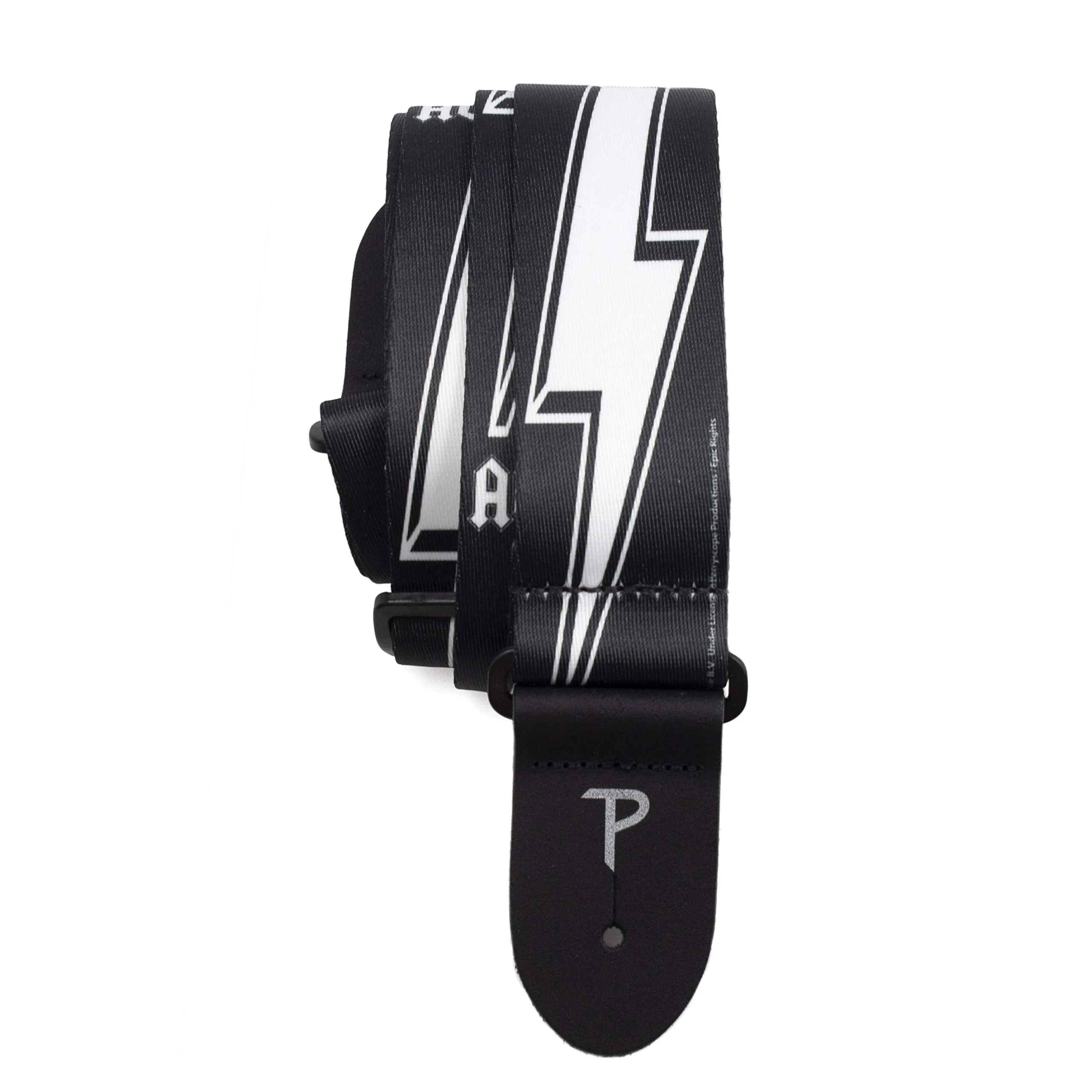 Perri's Leathers Ltd. - AC/DC Official Licensed Accessories - Polyester Guitar Strap and Guitar Picks Acdc Bolt
