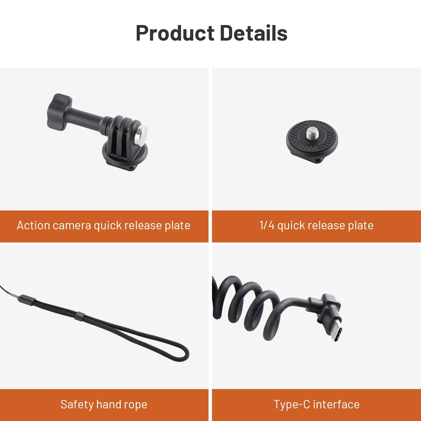 PGYTECH CapLock MantisPod Power, Battery Handle Mount for Gopro, 5000mAh Power Stick for Gopro 12/11/10, Charging Selfie Vlog Attachment Tripod Monopod with CapLock Action Camera and 1/4" Adapter - Image 8