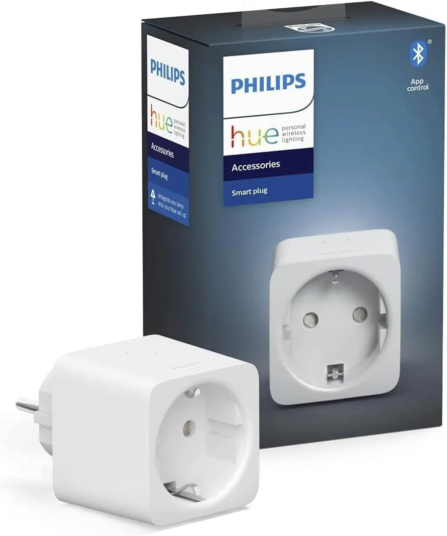 Philips Hue Smart Plug Smart Plug Compatible with Amazon Alexa (Echo, Echo Dot), White 1