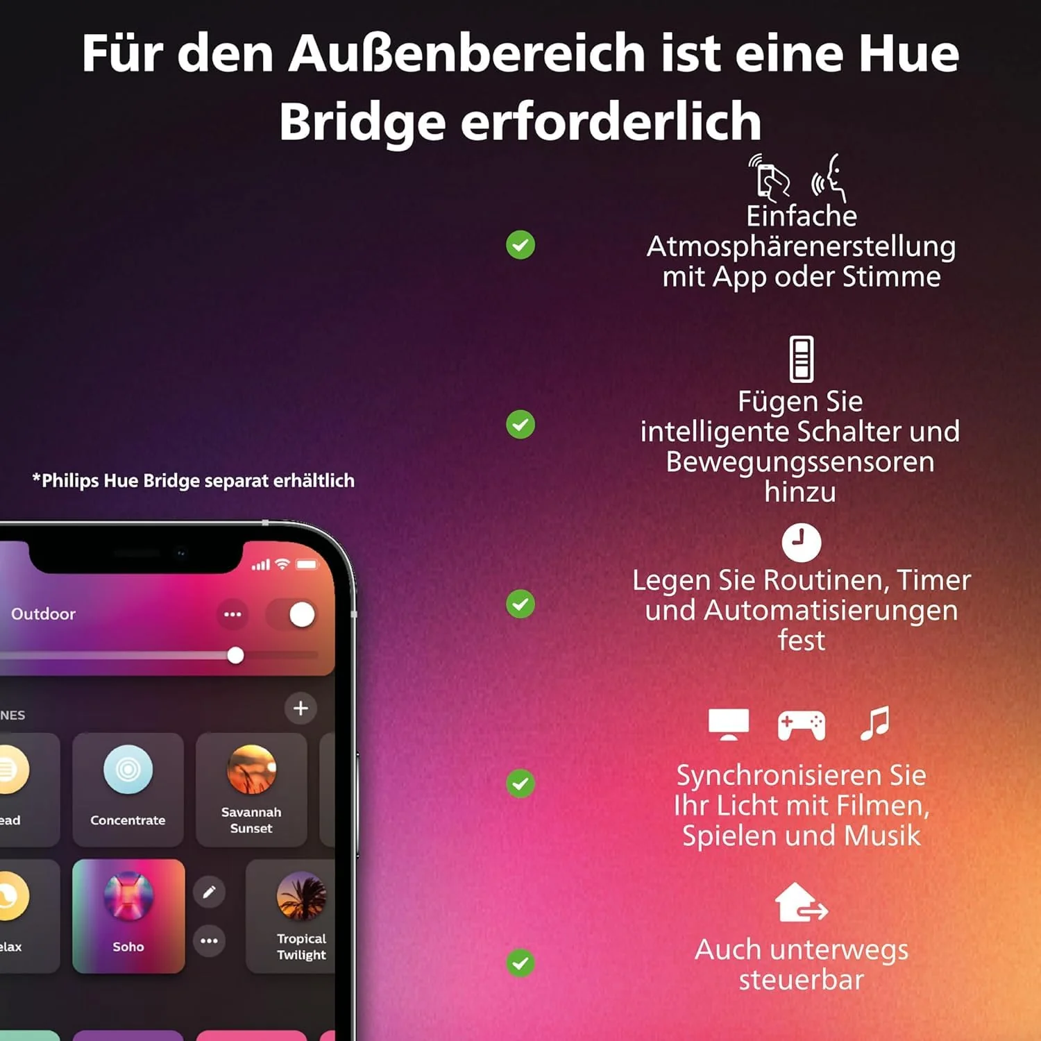 Philips Hue Verlengsnoer IP67 Extension Cable for Buiten 2.5 m Eenvoudige Installation 2.5 m cable - Image 7