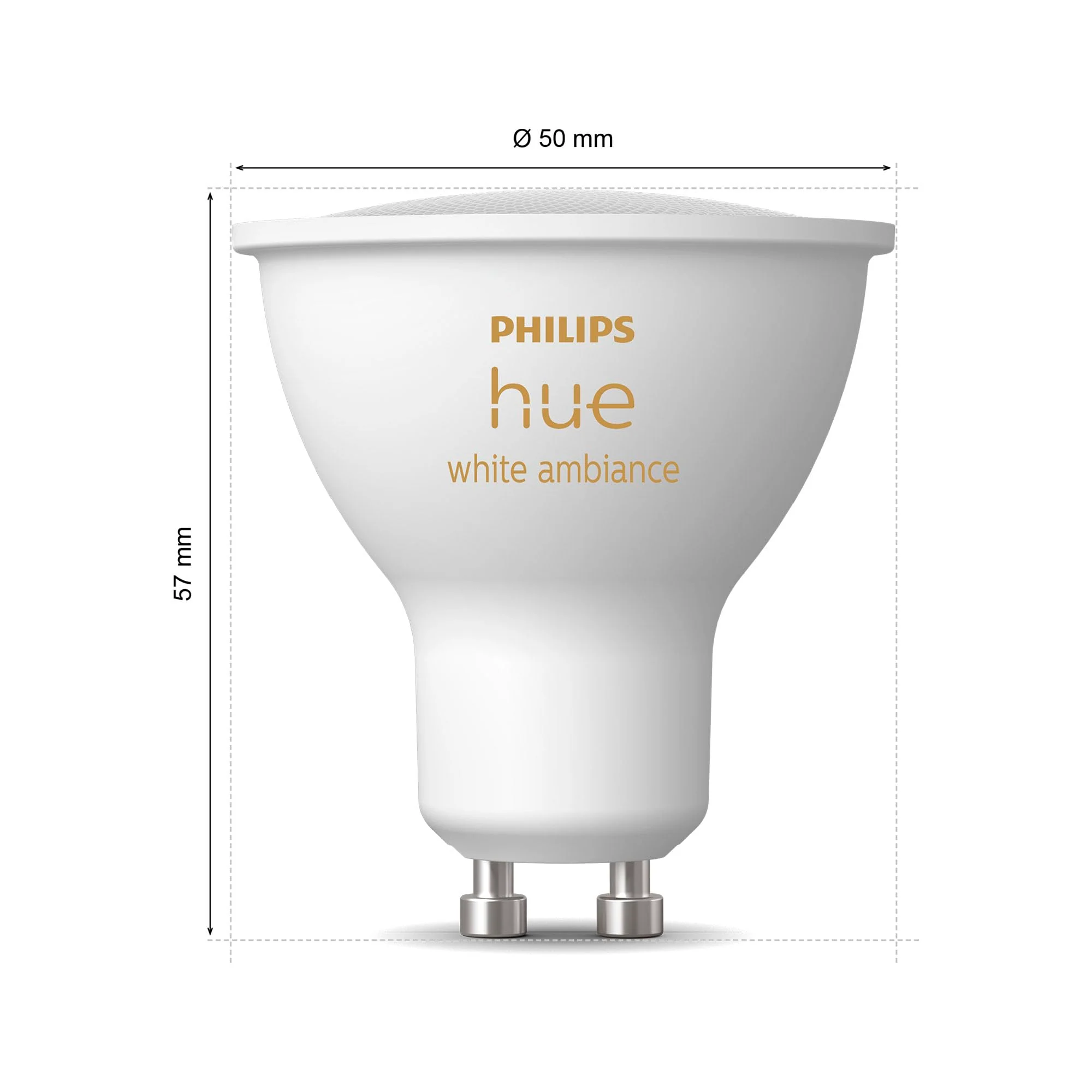 Philips Hue White Ambiance GU10 LED Spotlight, Pack of 3 (400 lm), Dimmable LED Bulbs for the Hue Lighting System, Warm White to Cat White Light, Smart Light Control via Voice and App - Image 7