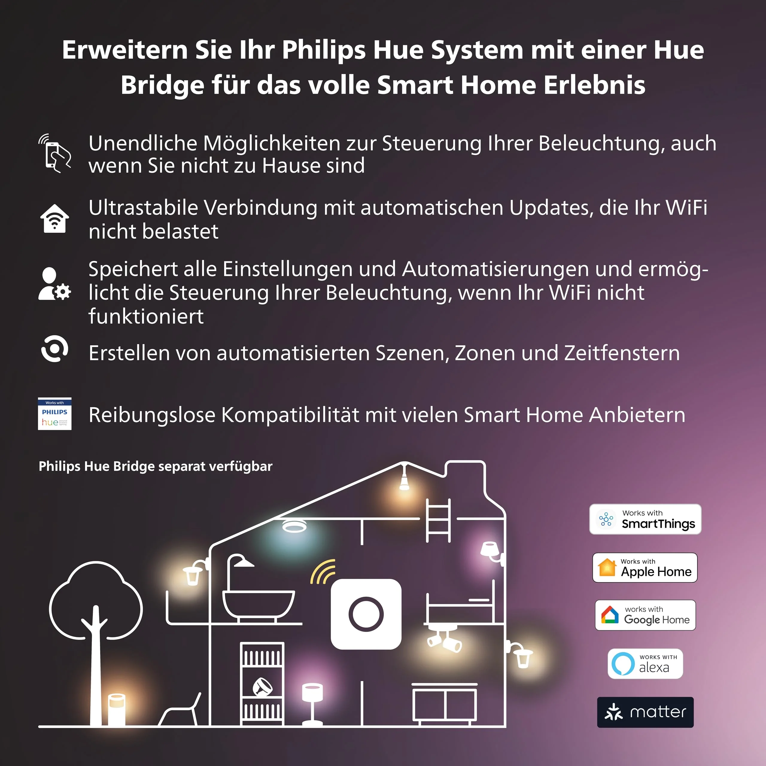 Philips Hue White and Colour Ambiance Light Bulbs E27 Single Pack 800lm 75W 1100 lm 1 Stück (1er Pack) 16 Million Colours - Image 5