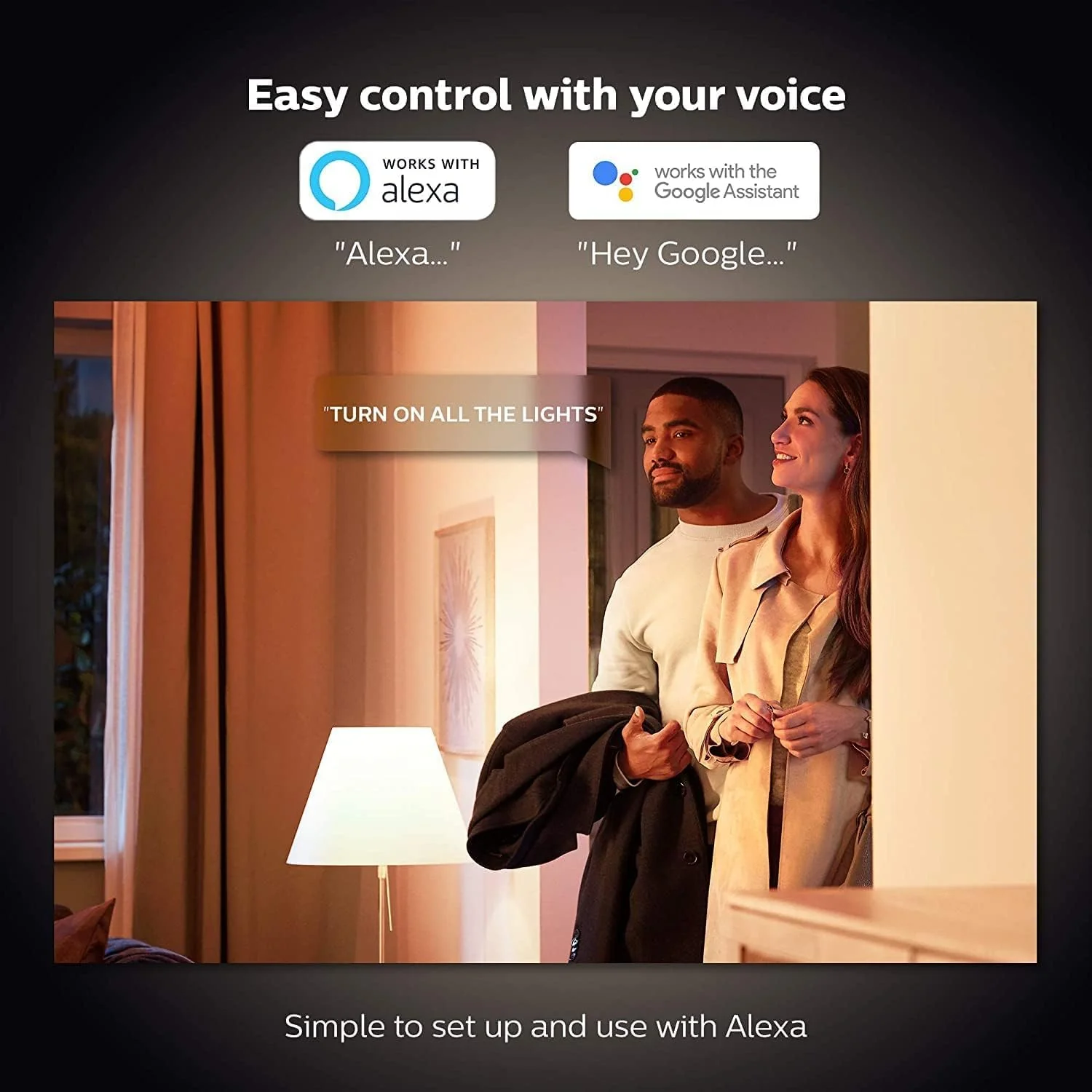 Philips Hue White E27 LED Bulb, Twin Pack, Dimmable, Warm White Light, Controllable via App, Compatible with Amazon Alexa (Echo, Echo Dot) - Image 3