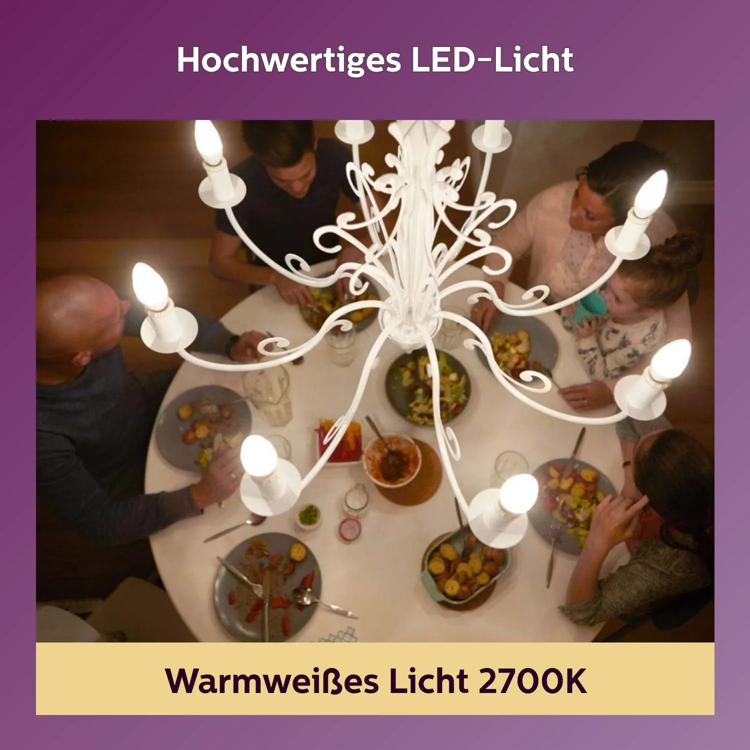 Philips LED Classic E14 25W Candle Clear Warm White Twin Pack 2 pieces (Pack of 1) Non-dimmable - Image 5