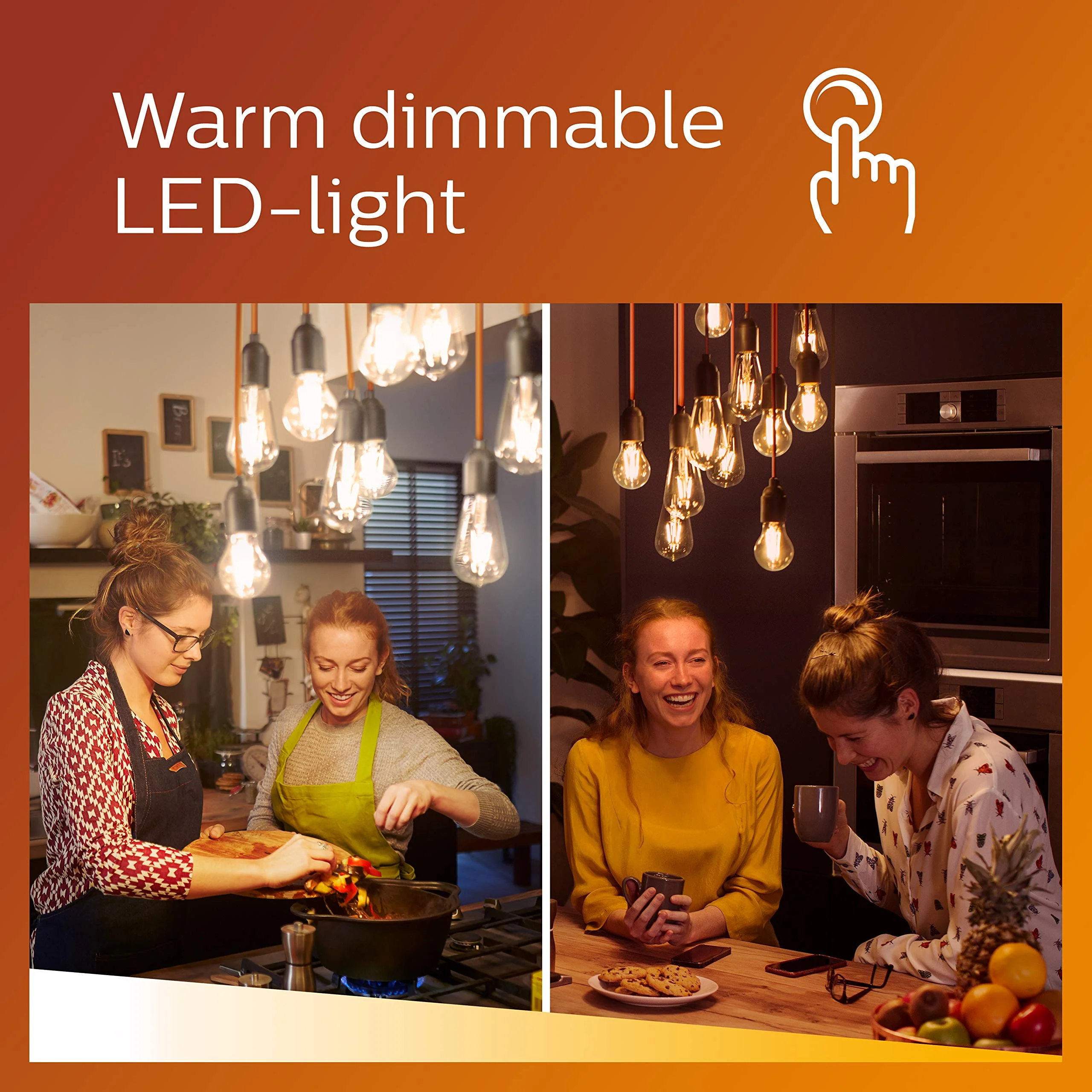 Philips LED WarmGlow lamp replaces 50W, GU10, warm white (2200-2700 Kelvin), 345 lumens, reflector, dimmable, pack of 6 5 x 5 x 5.3 cm Warmglow Dimmable - Image 5