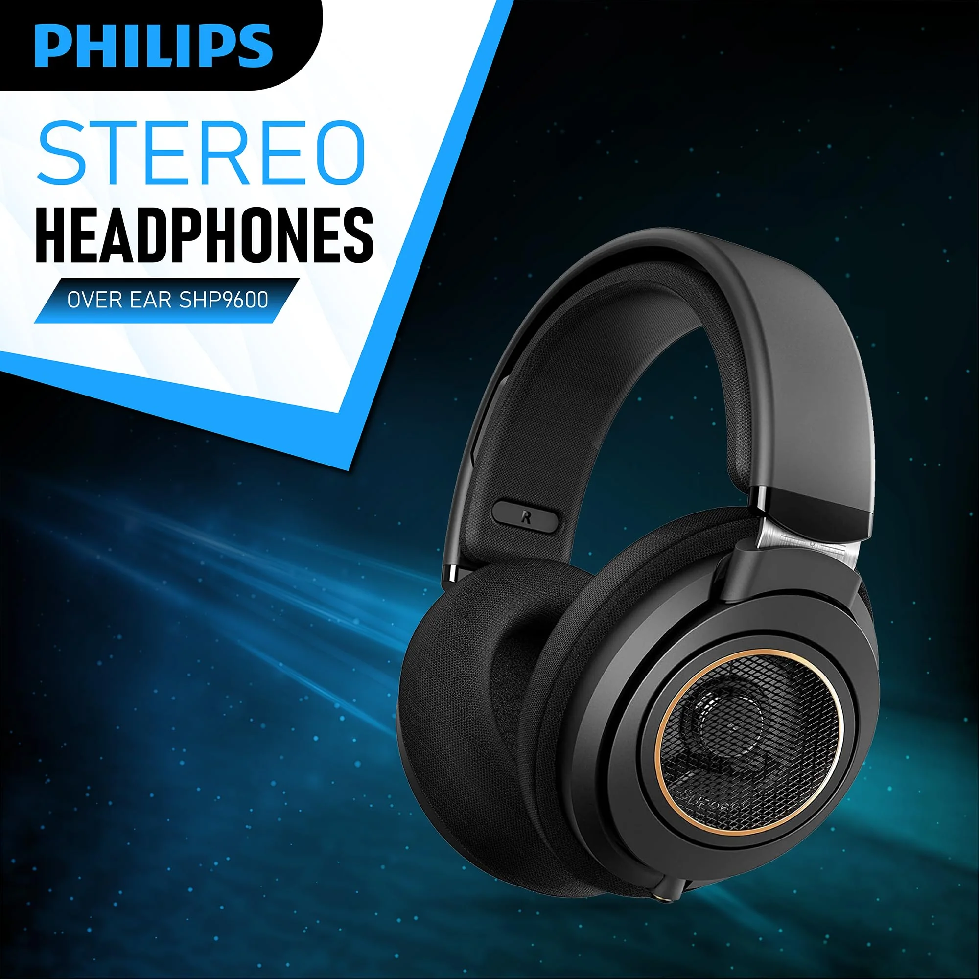 PHILIPS Over Ear Open Back Stereo Headphones Wired with Detachable Audio Jack, Studio Monitor Headphones for Recording Podcast DJ Music Piano Guitar (SHP9600) Performance Audio | SHP9600 - Image 2