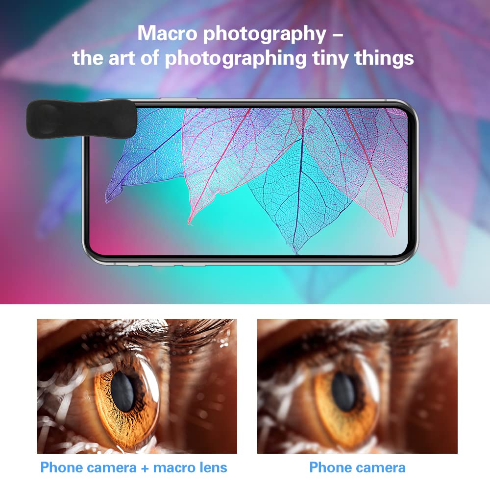 Phone Camera Lens, 6 lenses+ LED Light+ Remote Shutter+ Tripod, 18X Telephoto Zoom/Wide angle/Macro/Fisheye/CPL/Kaleidoscope camera lens kit for iPhone Xs X XR 8 7 6 Plus Samsung and Android Lenses with LED - Image 5