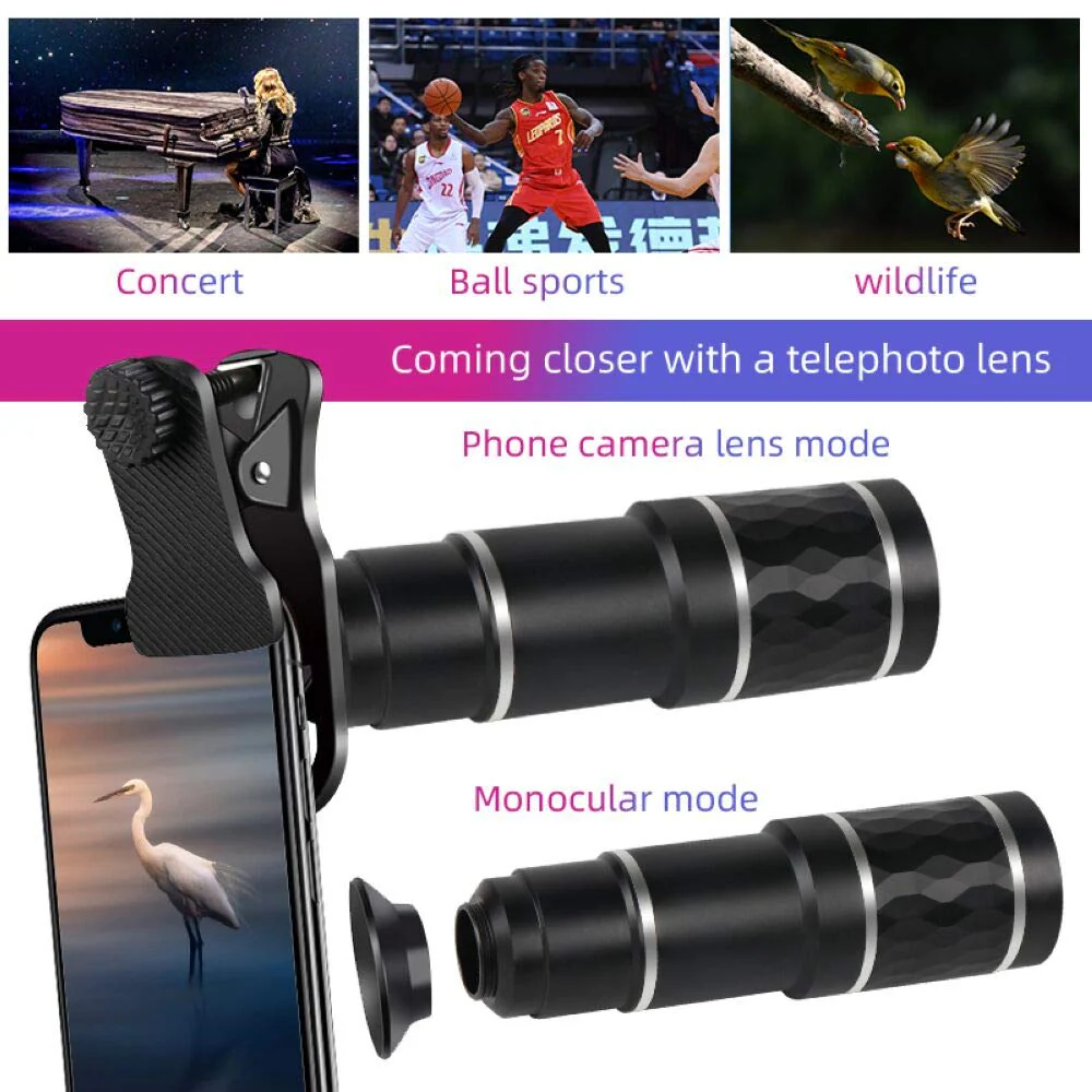 Phone Camera Lens Kit for iPhone, Android, 20X Telephoto Zoom Lens, Phone Wide Angle & Macro Lens, Fisheye, CPL Lenses Compatible with iPhone 12 11 X Xs XR 8 7 6 Plus Samsung and Other Smartphone - Image 3