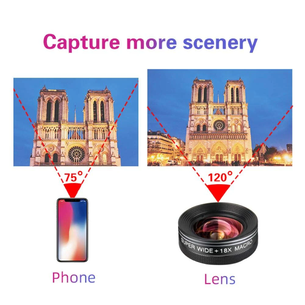 Phone Camera Lens Kit for iPhone, Android, 20X Telephoto Zoom Lens, Phone Wide Angle & Macro Lens, Fisheye, CPL Lenses Compatible with iPhone 12 11 X Xs XR 8 7 6 Plus Samsung and Other Smartphone - Image 4