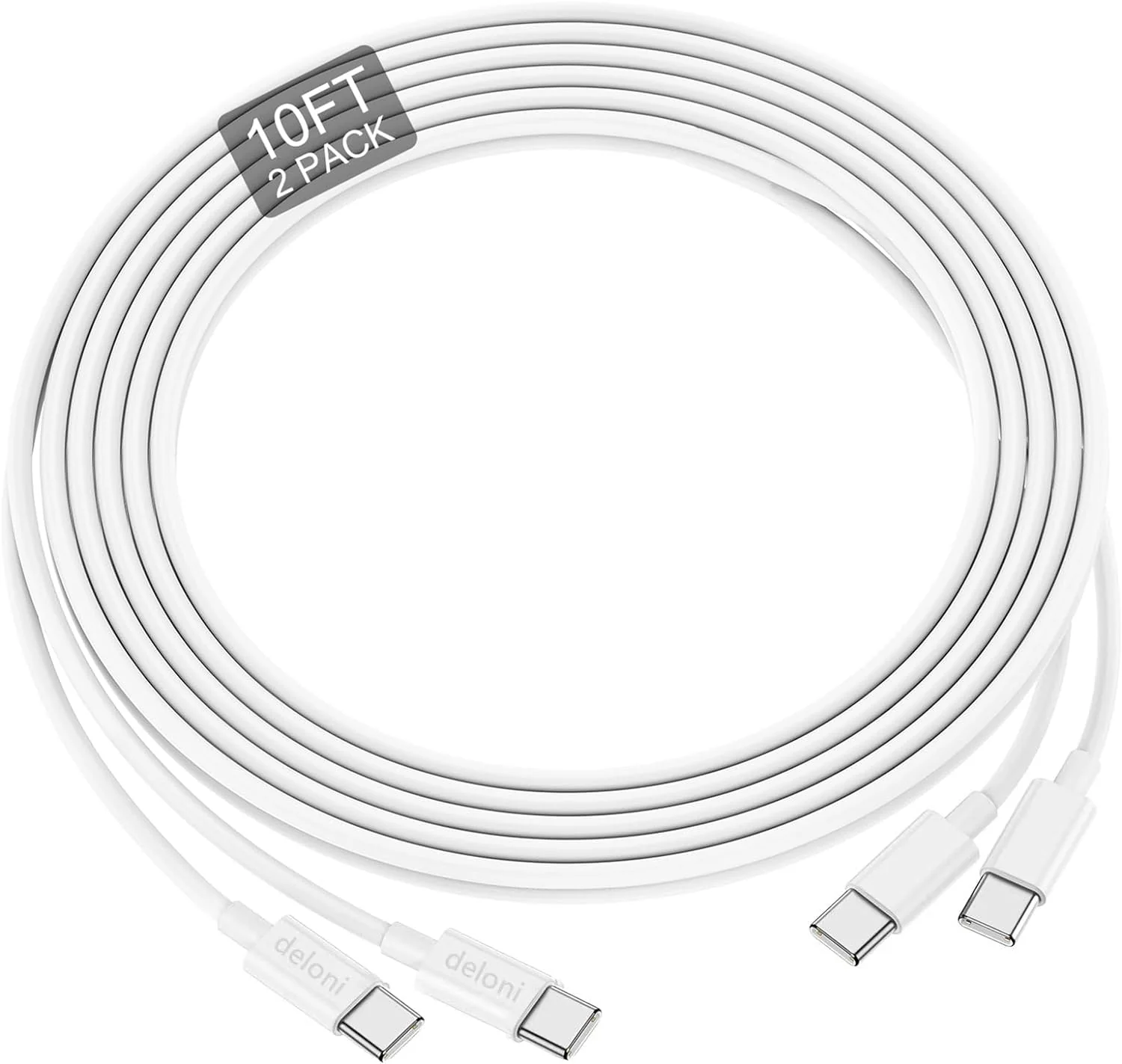 Phone Charger Fast Charging 10 FT, Long USB C to Lighting Cable 10 Foot with 20W USB C Rapid Phone Charger Block, Compatible with iPhone 14 Pro/13Pro Max/12/11Pro/Mini, 2 Pack White 2Pack 10FT - Image 8