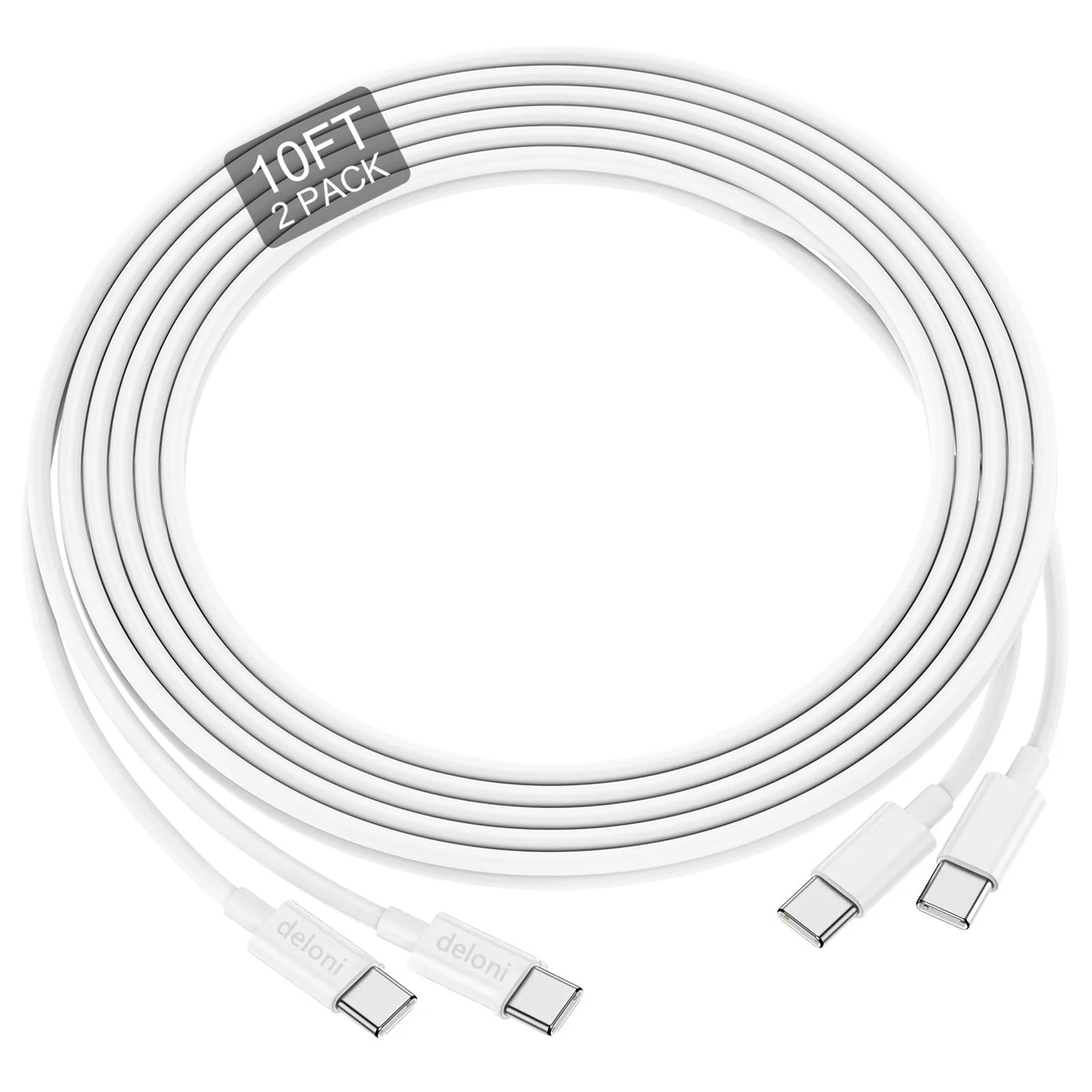 Phone Charger Fast Charging 10 FT, Long USB C to Lighting Cable 10 Foot with 20W USB C Rapid Phone Charger Block, Compatible with iPhone 14 Pro/13Pro Max/12/11Pro/Mini, 2 Pack White 2Pack 10FT - Image 9