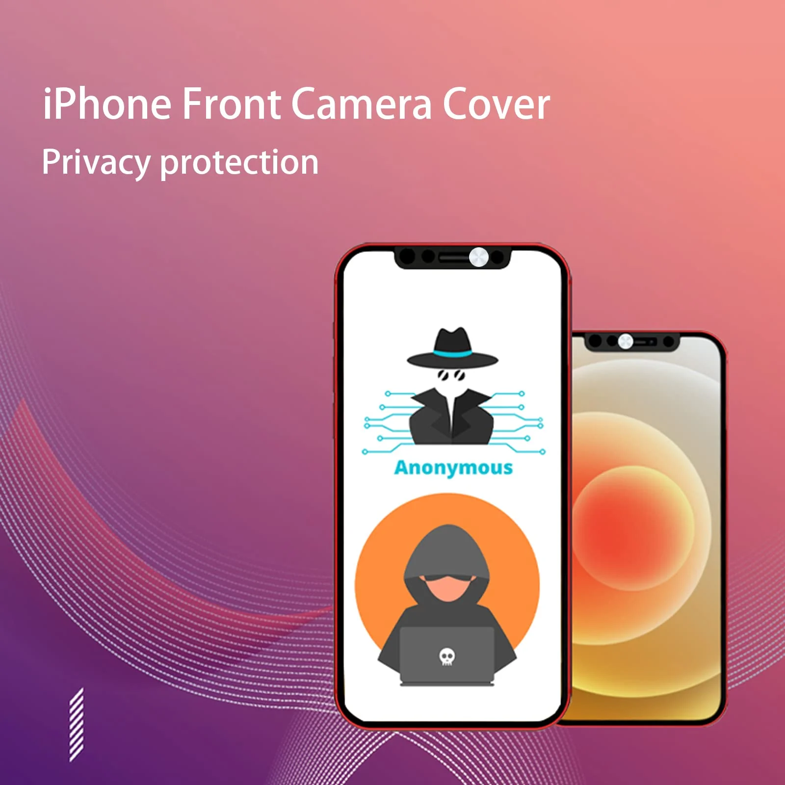 Phone Front Camera Cover,Webcam Cover Compatible for iPhone X/XR/XS/XS Max, iPhone 11/11 Pro/11 Pro Max,iPhone 12/12 Mini /12Pro /12Pro Max,Protect Privacy and Security,Not Affect Face ID Silver - Image 7