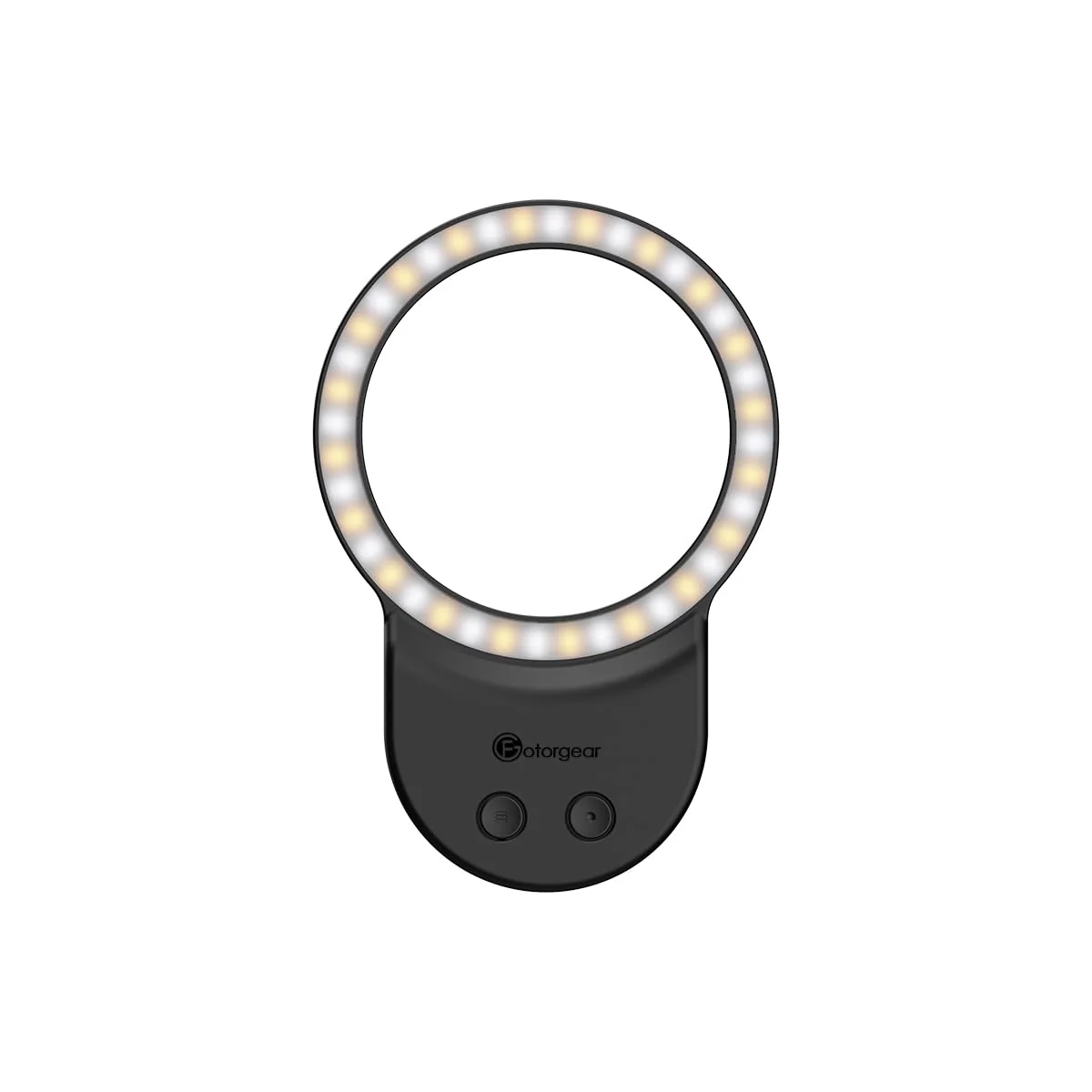 Phone Light, Selfie Light Magnetic, Video Light Compatible with iPhone Android, Tablet, Camera, Laptop Camera Photography, 3 Adjustable Light Modes, Beauty Selfie Ring Light - Black