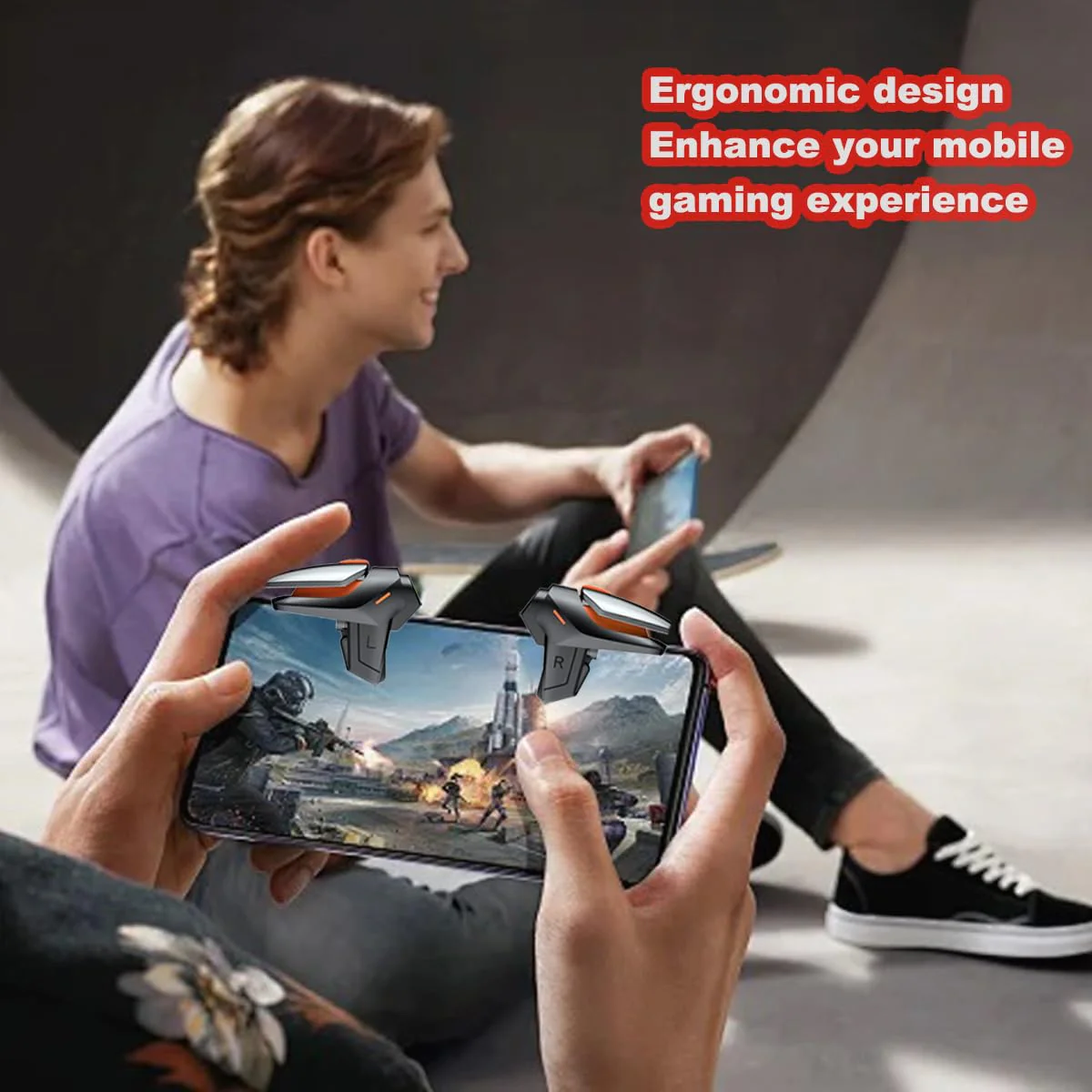 Phone Triggers for PUBG Game Controller, New Version Phone Triggers for Gaming PUBG Mobile/Knives Out/Call of Duty, Sensitive Shoot & Aim PUBG Trigger Smart Phone Gamepad Game Triggers for iOS/Android - Image 4
