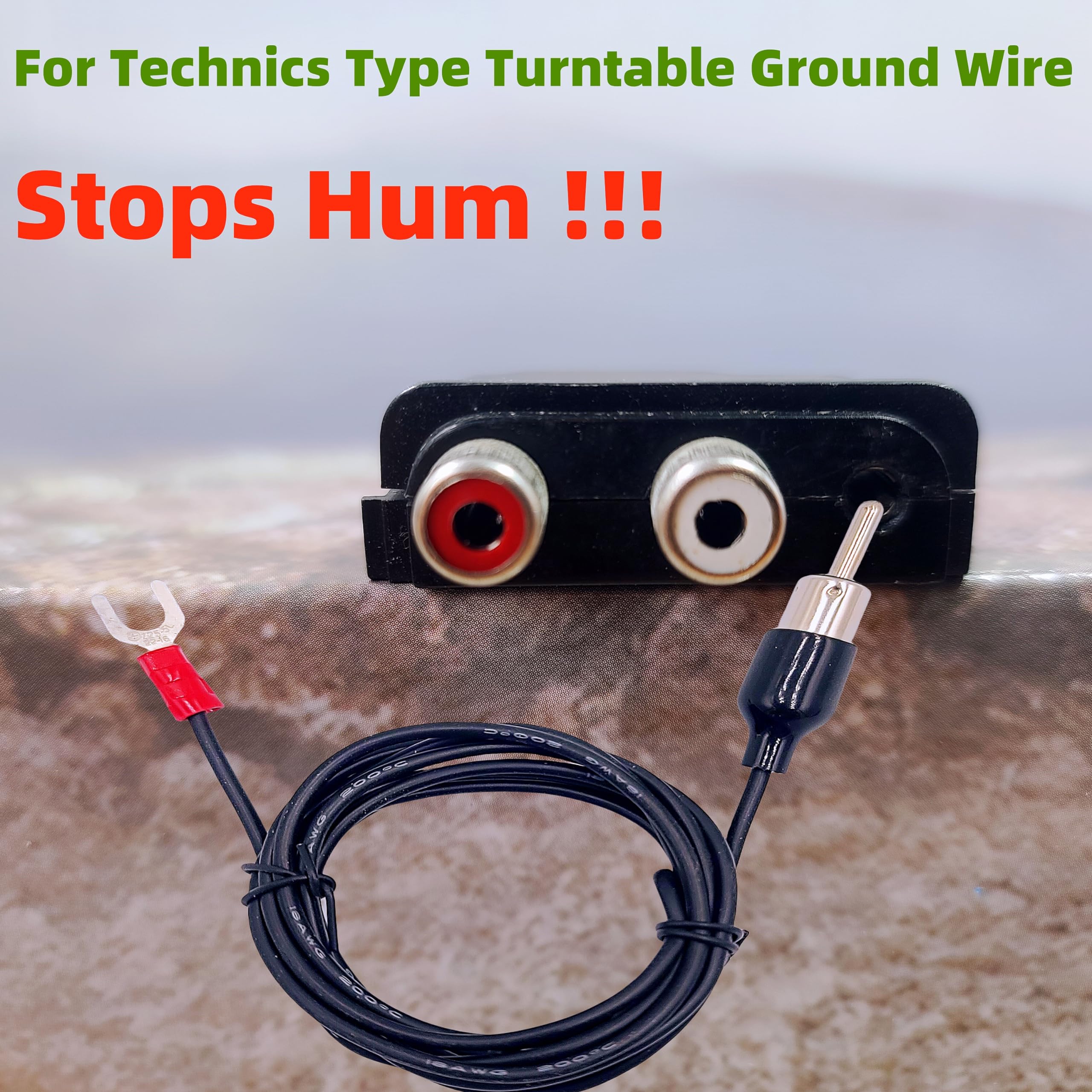 Phonograph Turntable Ground Wire for Technics SL-BD21 SL-BD3 SL-QL5 SL-6 Magnetic Cartridge Turntables - Stop Hum, 5-ft Technic - Image 4