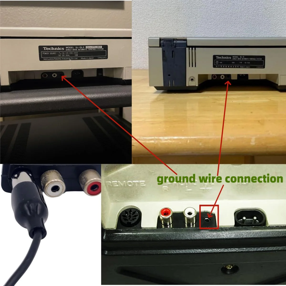 Phonograph Turntable Ground Wire for Technics SL-BD21 SL-BD3 SL-QL5 SL-6 Magnetic Cartridge Turntables - Stop Hum, 5-ft Technic - Image 5