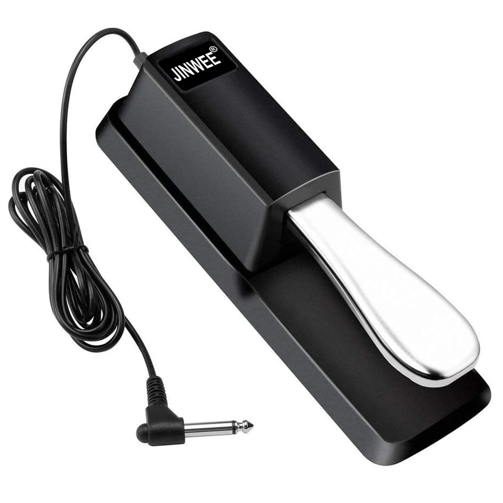 Piano Sustain Pedal,Digital Piano and Keyboard Sustain Pedal with Polarity Switch Compatible for Most Digital Pianos, Yamaha, Casio and MIDI Keyboards(Black) Small