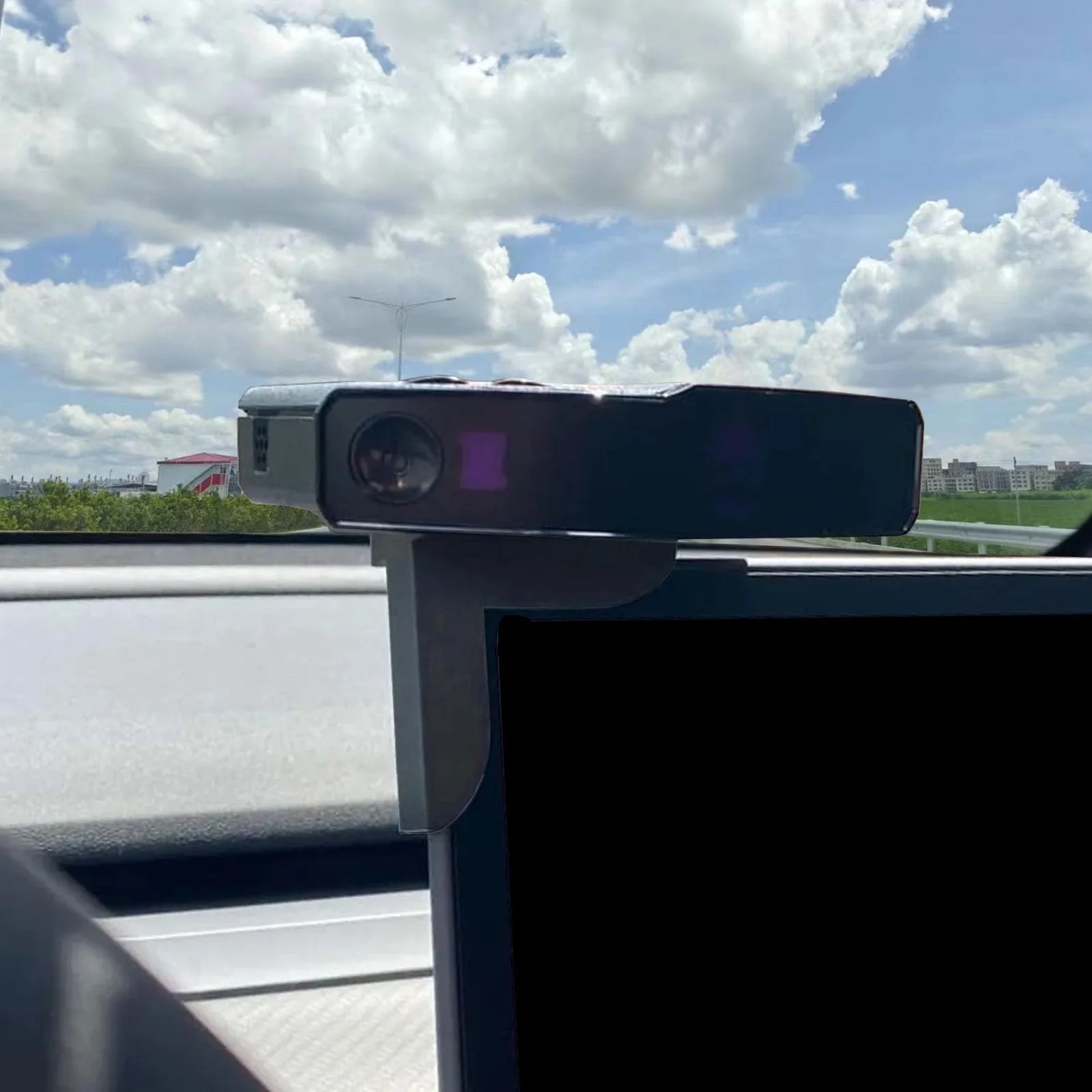 PIAOLGYI Center Screen Radar Detector Mount for Tesla Model Y,Radar Detector Removable Mount(Black) - Image 3