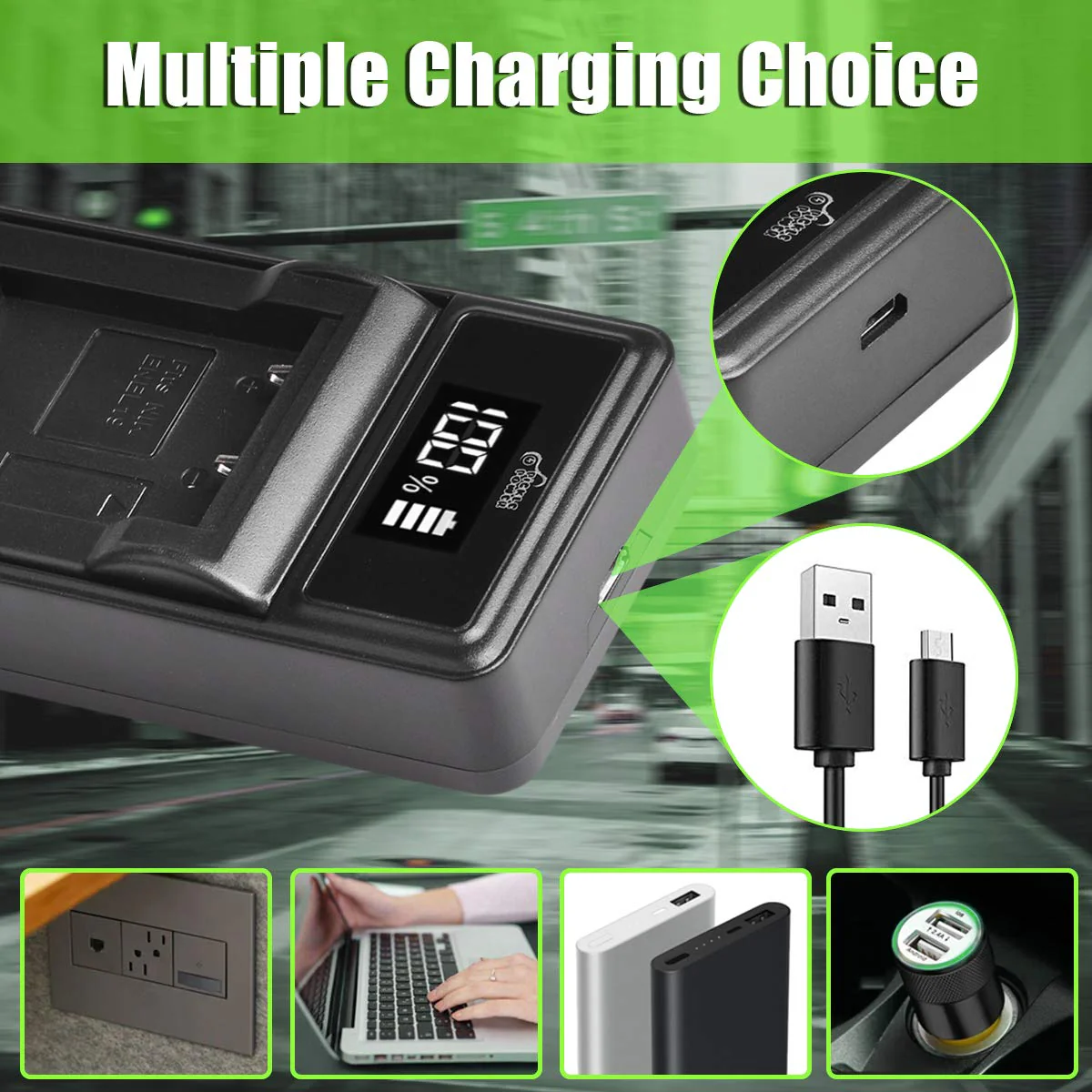 Pickle Power EN-EL19 NP-BJ1 Battery and LED USB Charger Compatible with Nikon Coolpix S32 S33 S100 S2800 S3100 S3200 S3300 S3500 S3600 S3700 S4100 S4200 S4300 S5200 S5300 S6500 S6600 S6800 S6900 S7000 - Image 6