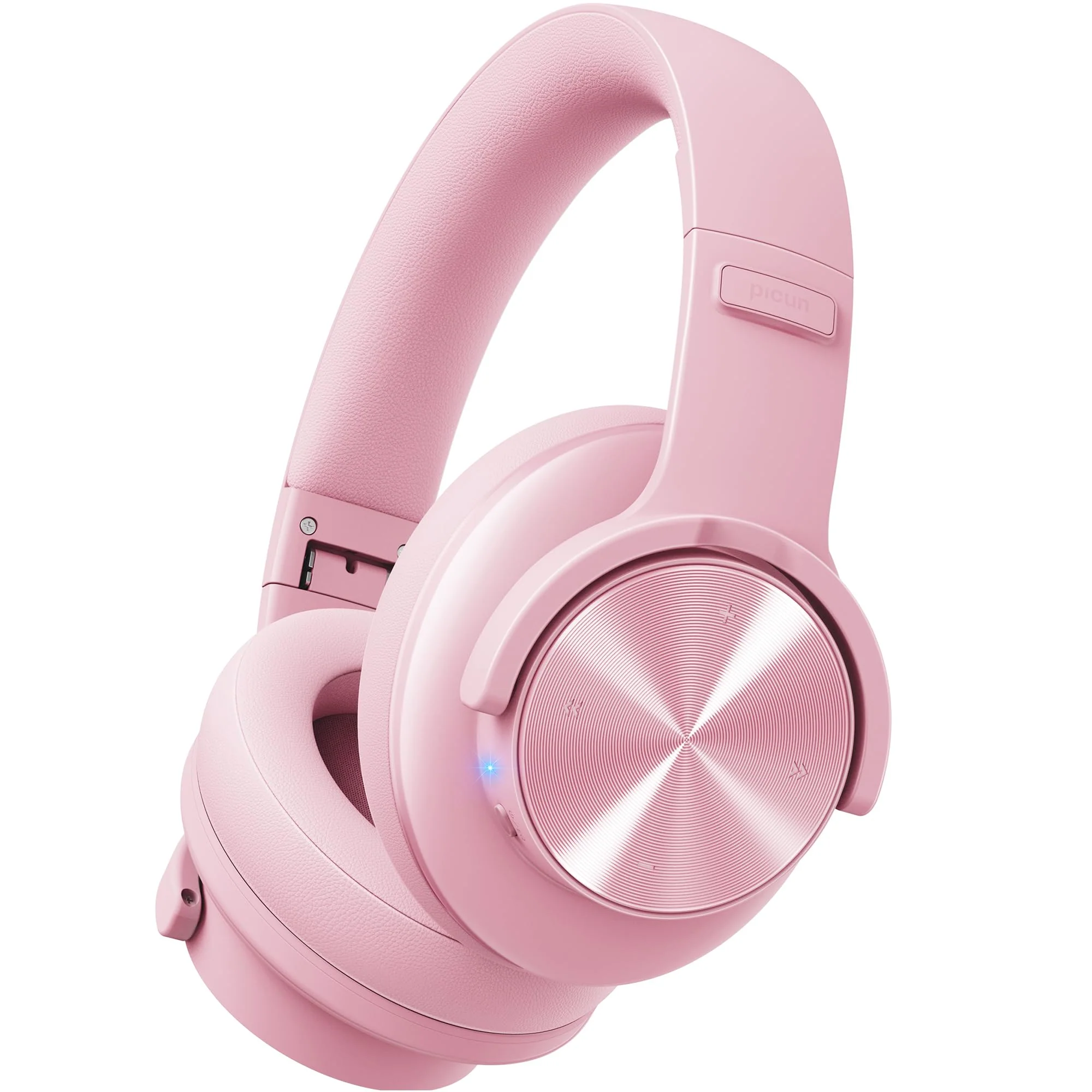 Picun B8 Headphones Wireless Bluetooth, 120H Bluetooth Headphones Over Ear with 3EQ Music Modes, Hands-Free Calls, Deep Bass Headphones for Travel Home Office Cellphone PC (Pink) Pink