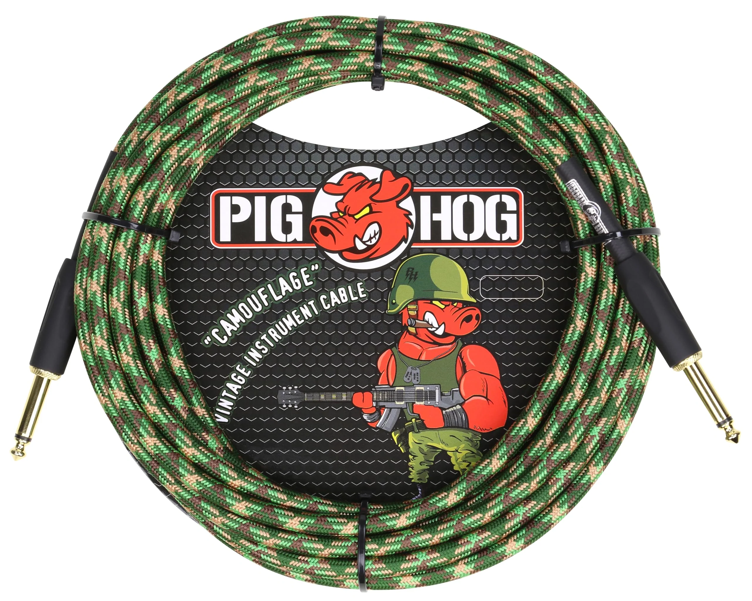 Pig Hog PCH20CF Instrument Cable 20 Foot Camouflage