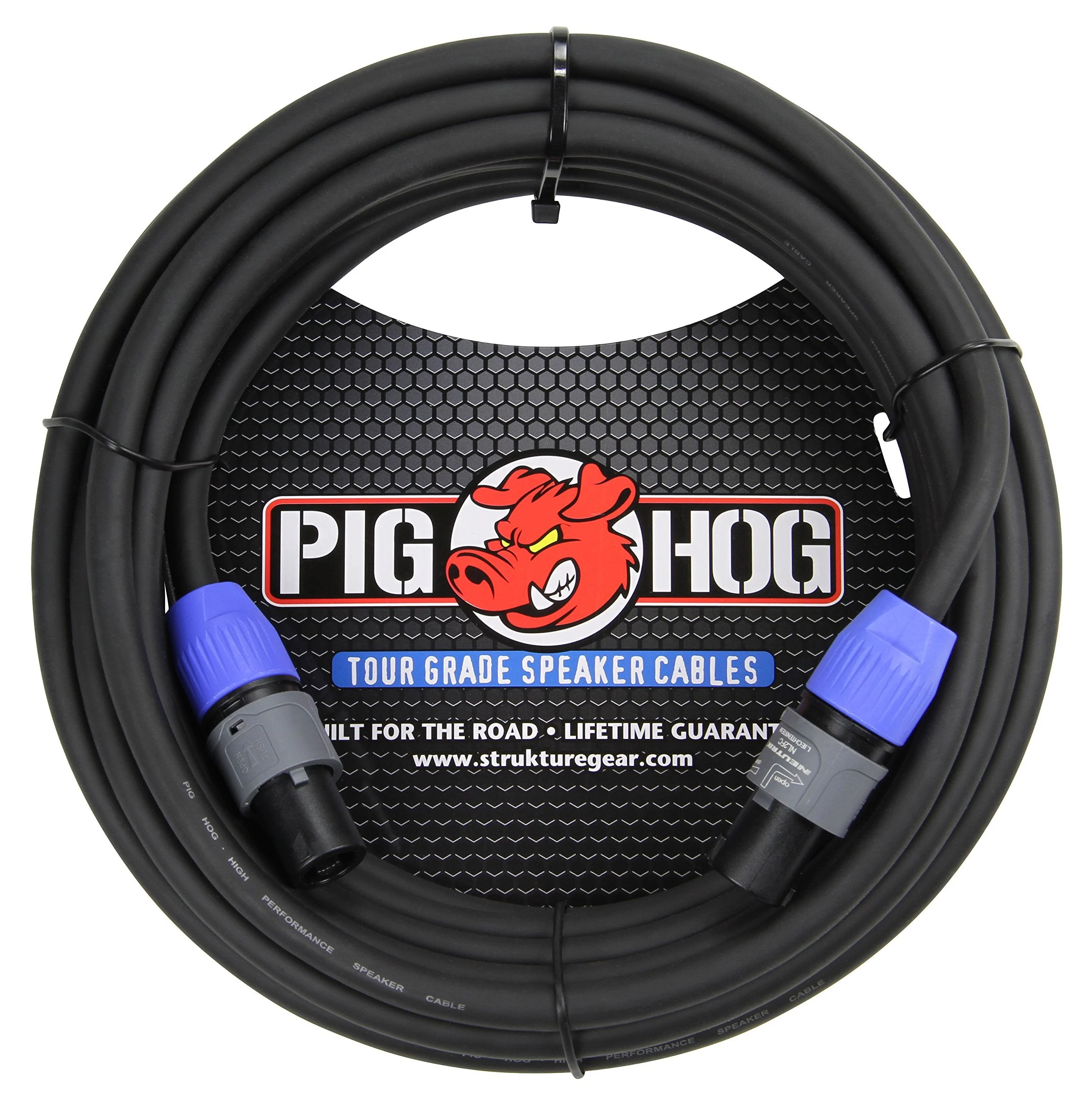 Pig Hog PHSC25SPK High Performance 14 Gauge 9.2mm speakON Speaker Cable, 25 Feet 25 ft