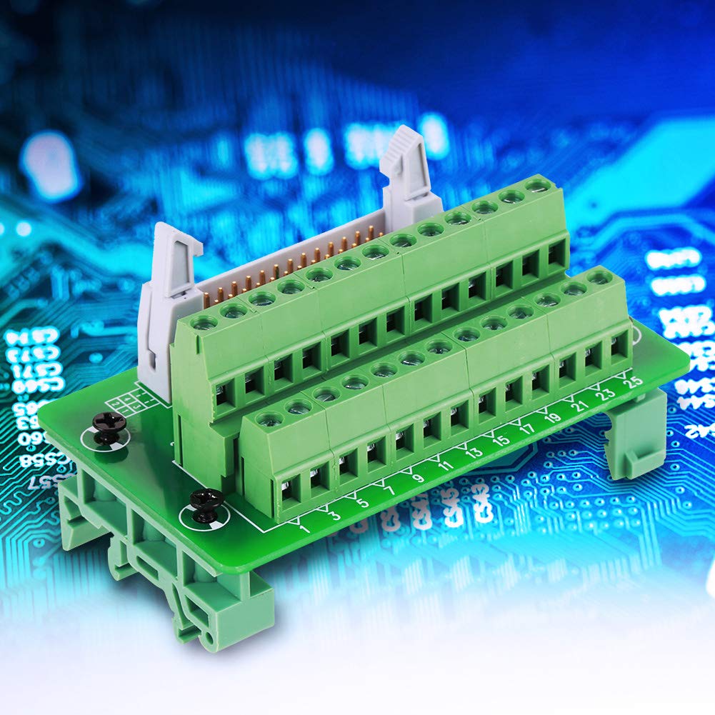 Pins and Cage Copper IDC-26P DIN Rail 26Pin 5mm Transfer Terminal Block Horn Seat Connector Terminal Board with Bracket - Image 3