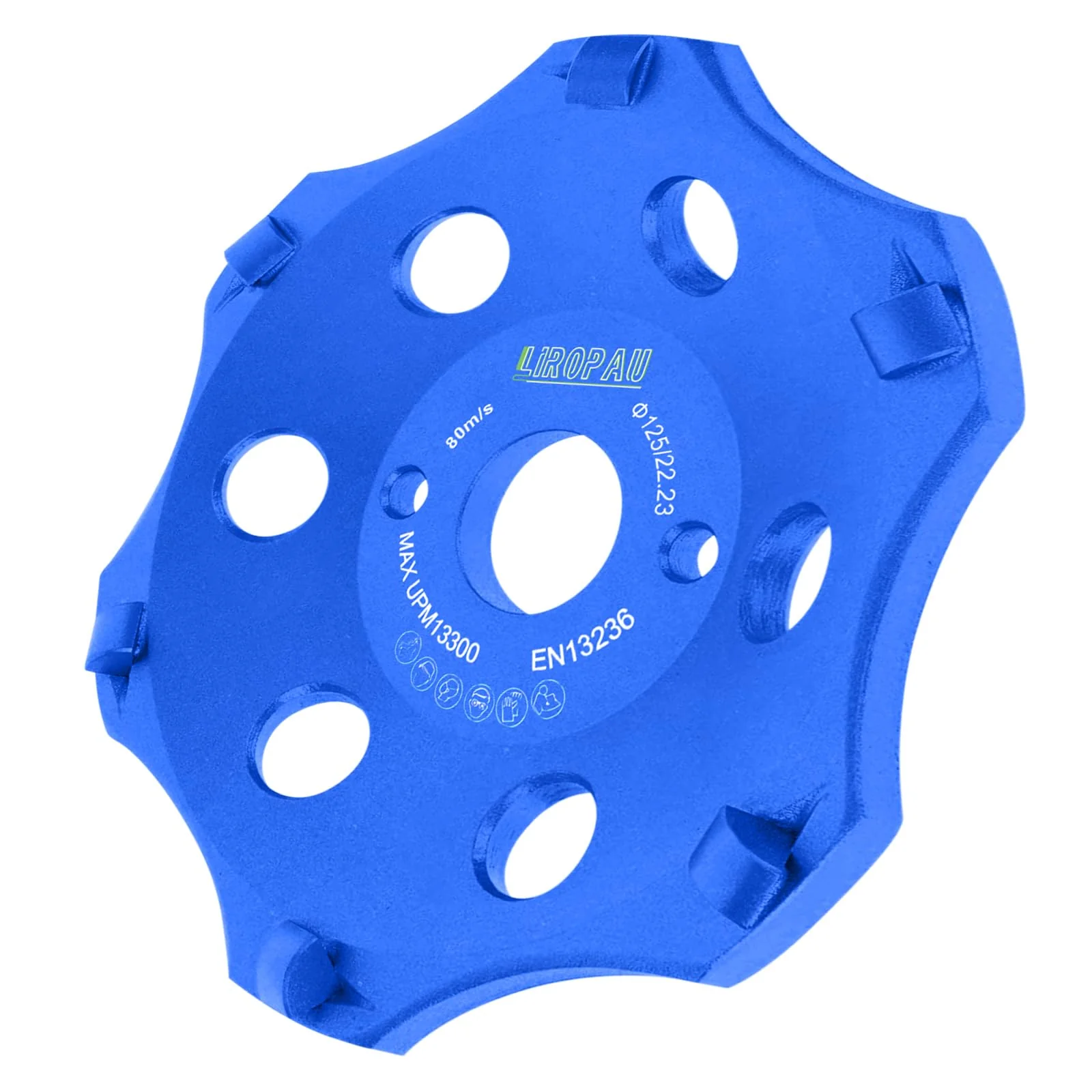 PKD PCD Diamond Cup Wheel 125 mm, Diamond Cup Wheel Grinding Wheel for Angle Grinder, Diamond Grinder for Tile Adhesive, Colour Coating, Angle Grinder Grinding Pot, 6 Segments