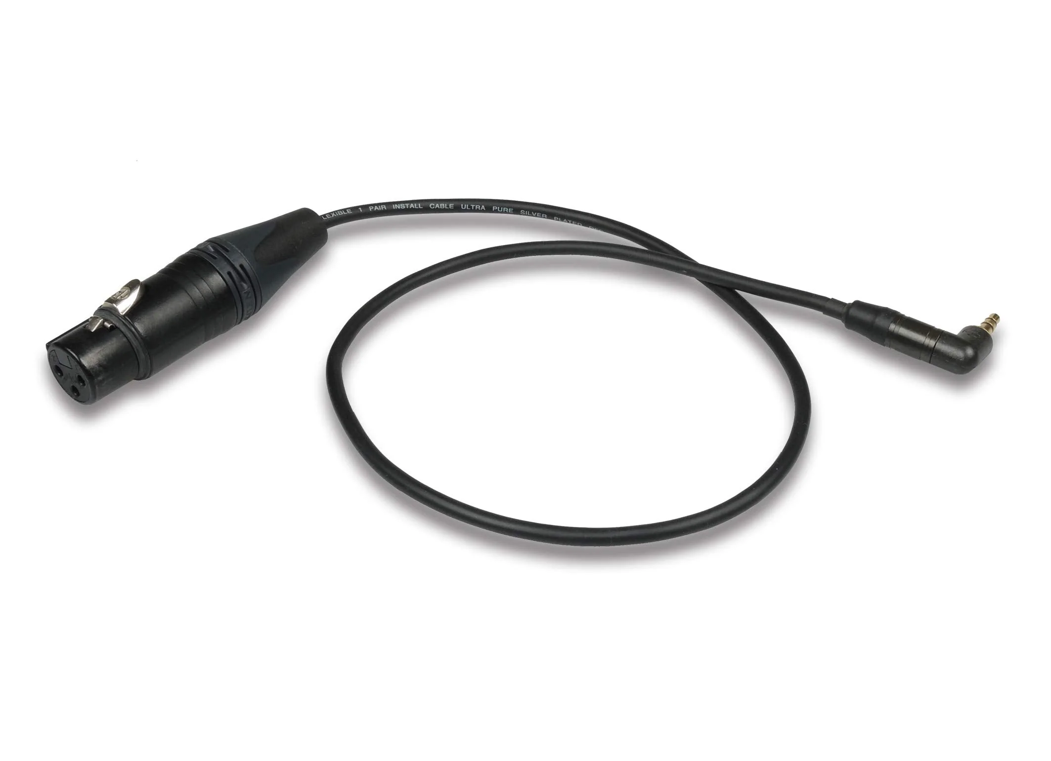 PL-C07 3-pin XLR Female to 3.5mm Right-Angle Plug Cable 18", Microphone Cable for DSLR, Mirrorless Camera, MKE600, NTG2, NTG4