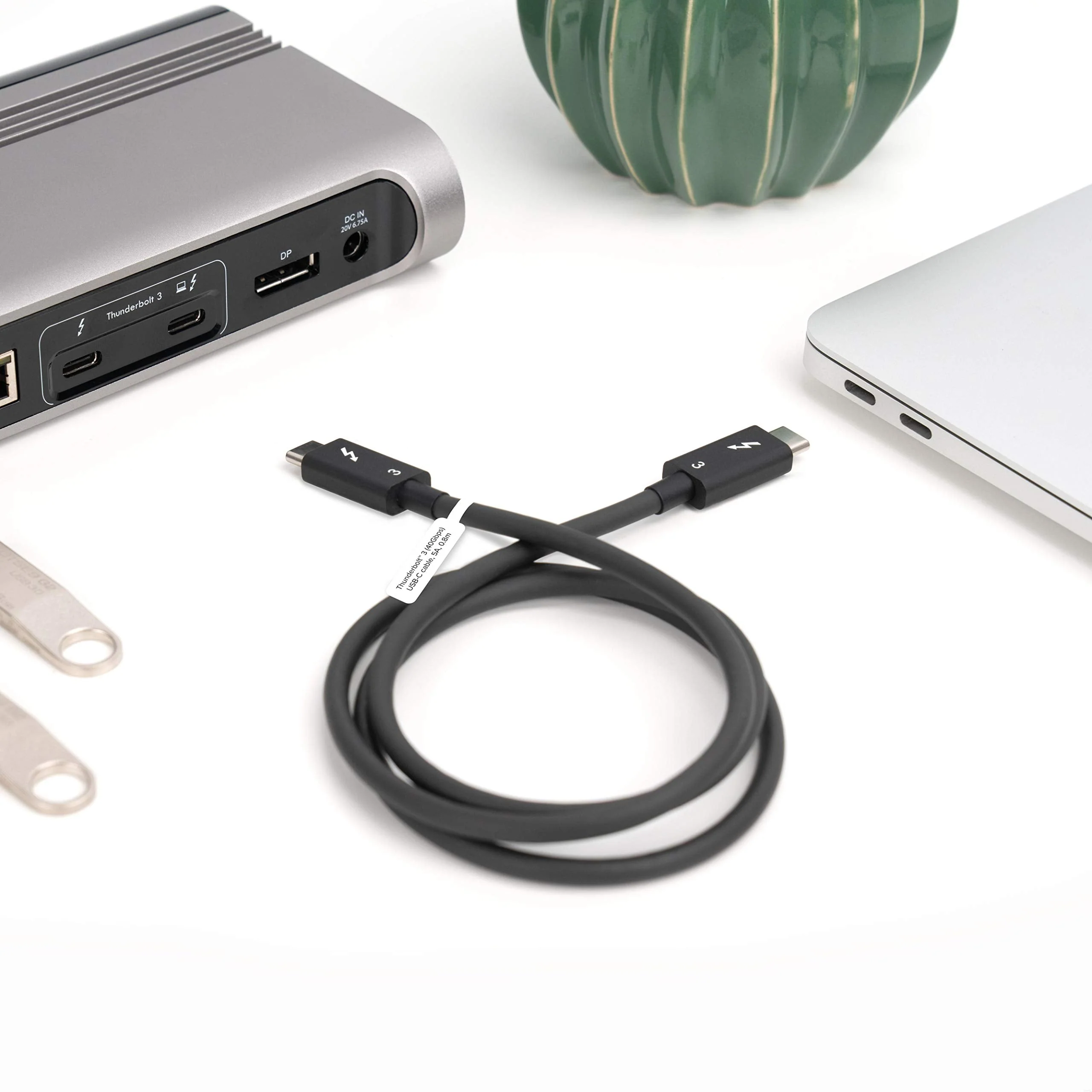 Plugable Thunderbolt 3 Cable 40Gbps Supports 100W (20V, 5A) Charging, 2.6ft / 0.8m USB C Compatible [Thunderbolt 3 Certified] 0.8m 40Gb 5A - Image 6