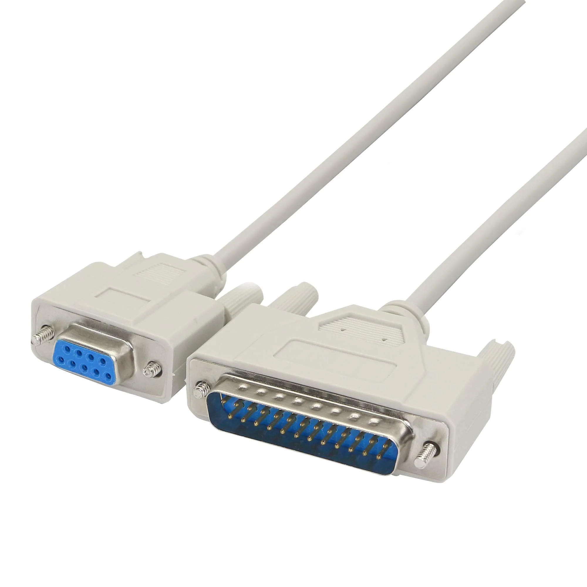 PNGKNYOCN 4.5 Feet DB9 (9 Pin) Female to DB25 (25 Pin) Male Empty Modem Serial Parallel Printer Cable YOUCHENG for DTE PC Mac Linux Data Transmission Communication
