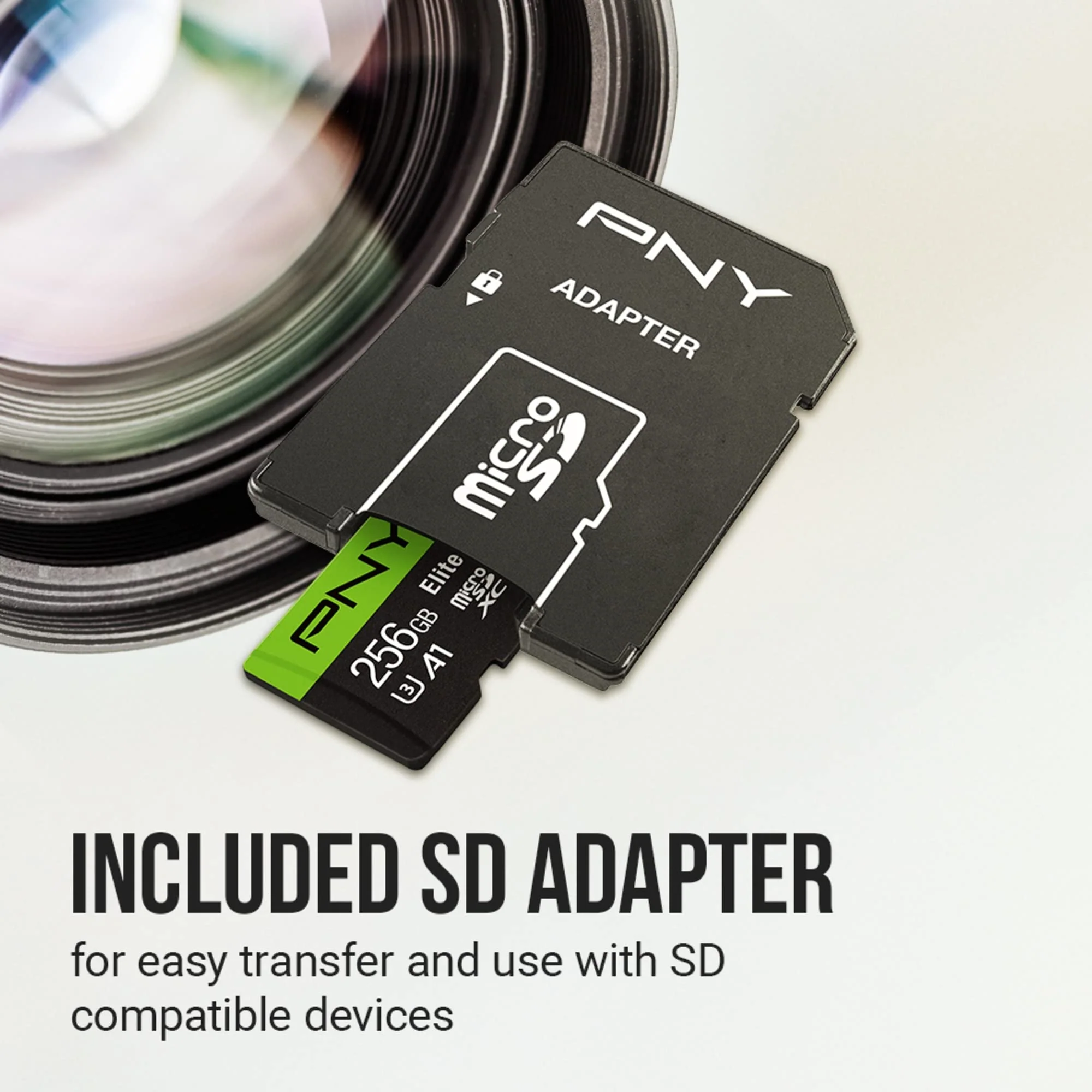 PNY 256GB Elite-X microSDXC UHS-I Memory Card - 100MB/s, U3, V30, A1, 4K, Full HD, micro SD - Image 6